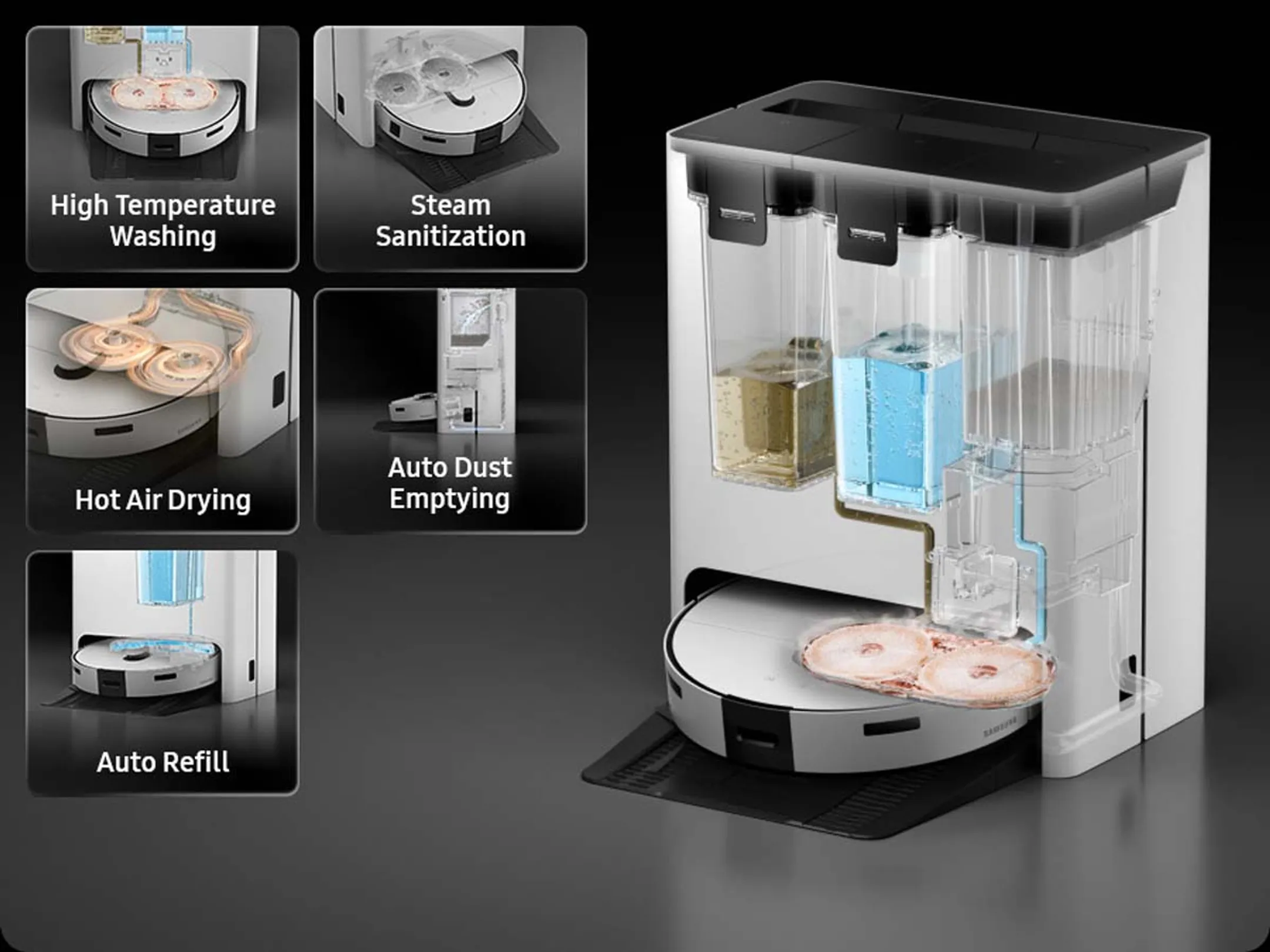 Samsung Robotstofzuiger Bespoke Jet Bot Combo Steam VR7MD96514G image