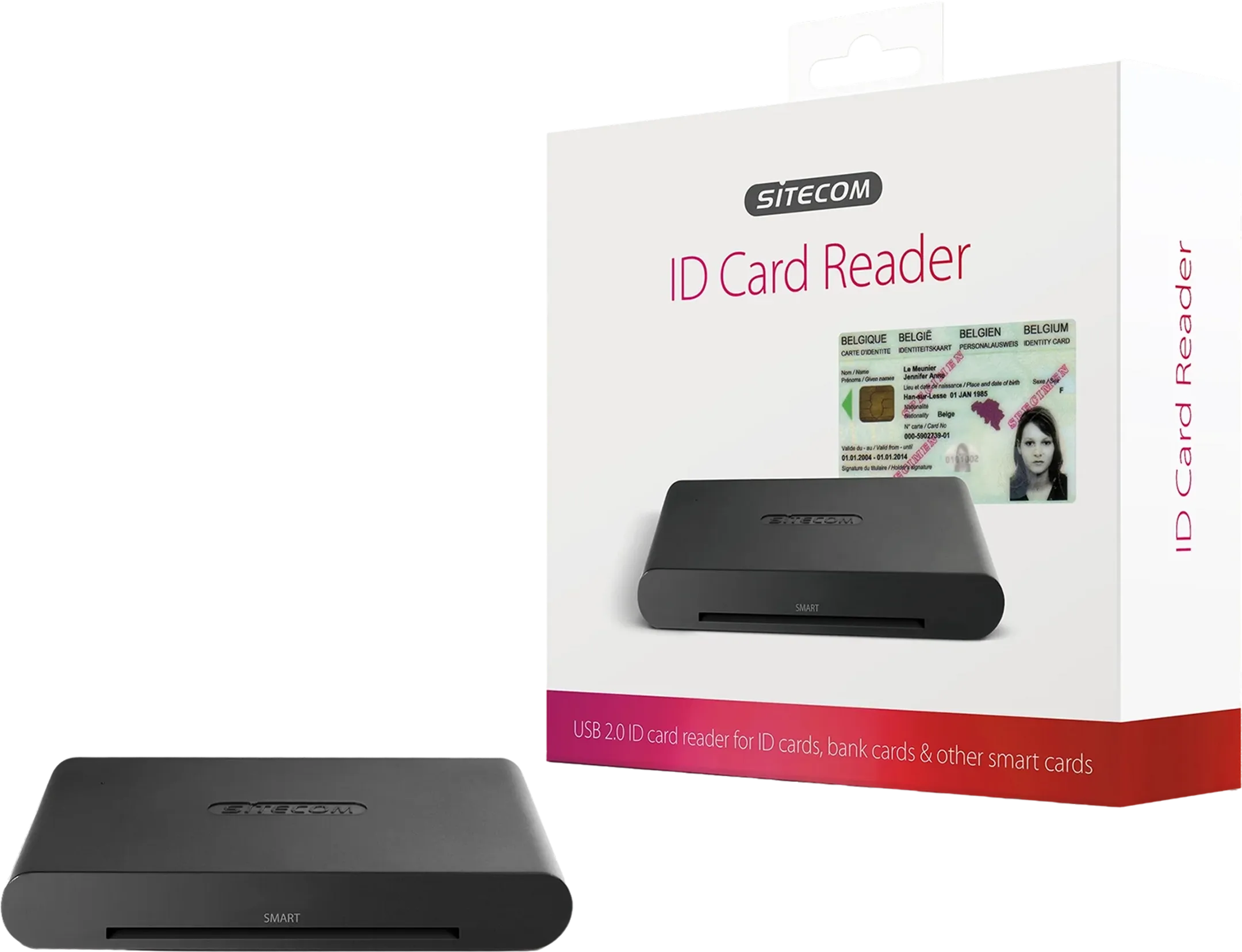 Sitecom Lecteur de carte ID/Smart carte USB 2.0 1-port image