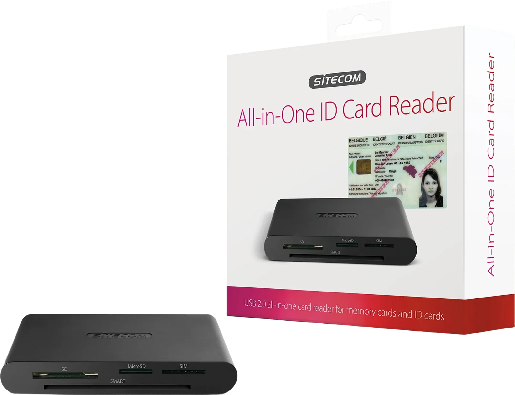 Sitecom Lecteur de carte ID tout-en-un USB 2.0 image