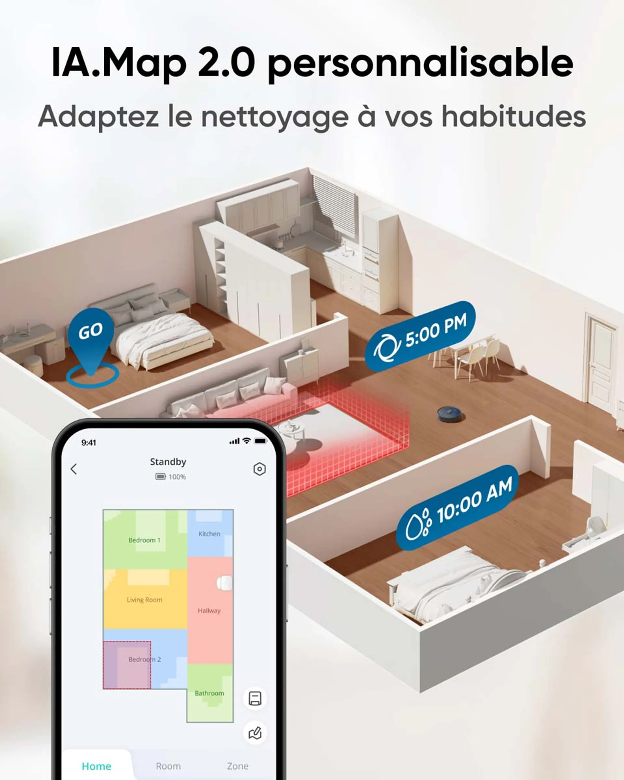 Eufy Aspirateur robot 2 en 1 X10 Pro Omni image