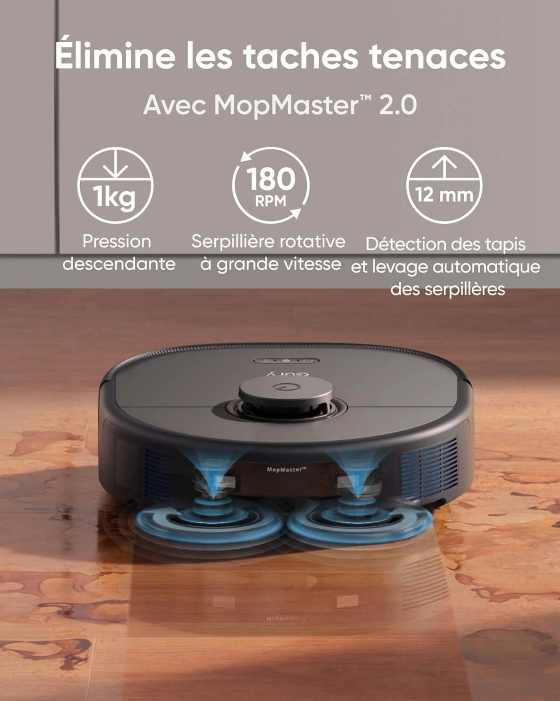 Eufy Aspirateur robot 2 en 1 X10 Pro Omni image