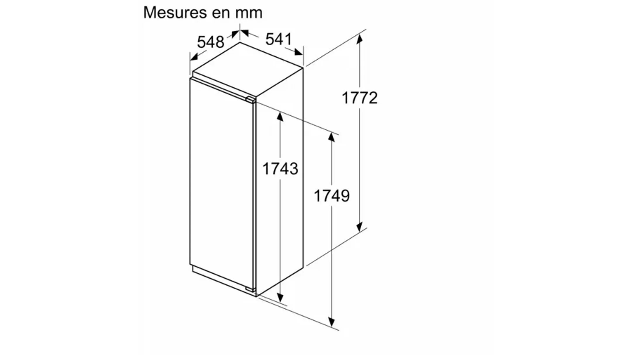 Bosch Combi frigo congélateur encastrable KIL82VFE0 image
