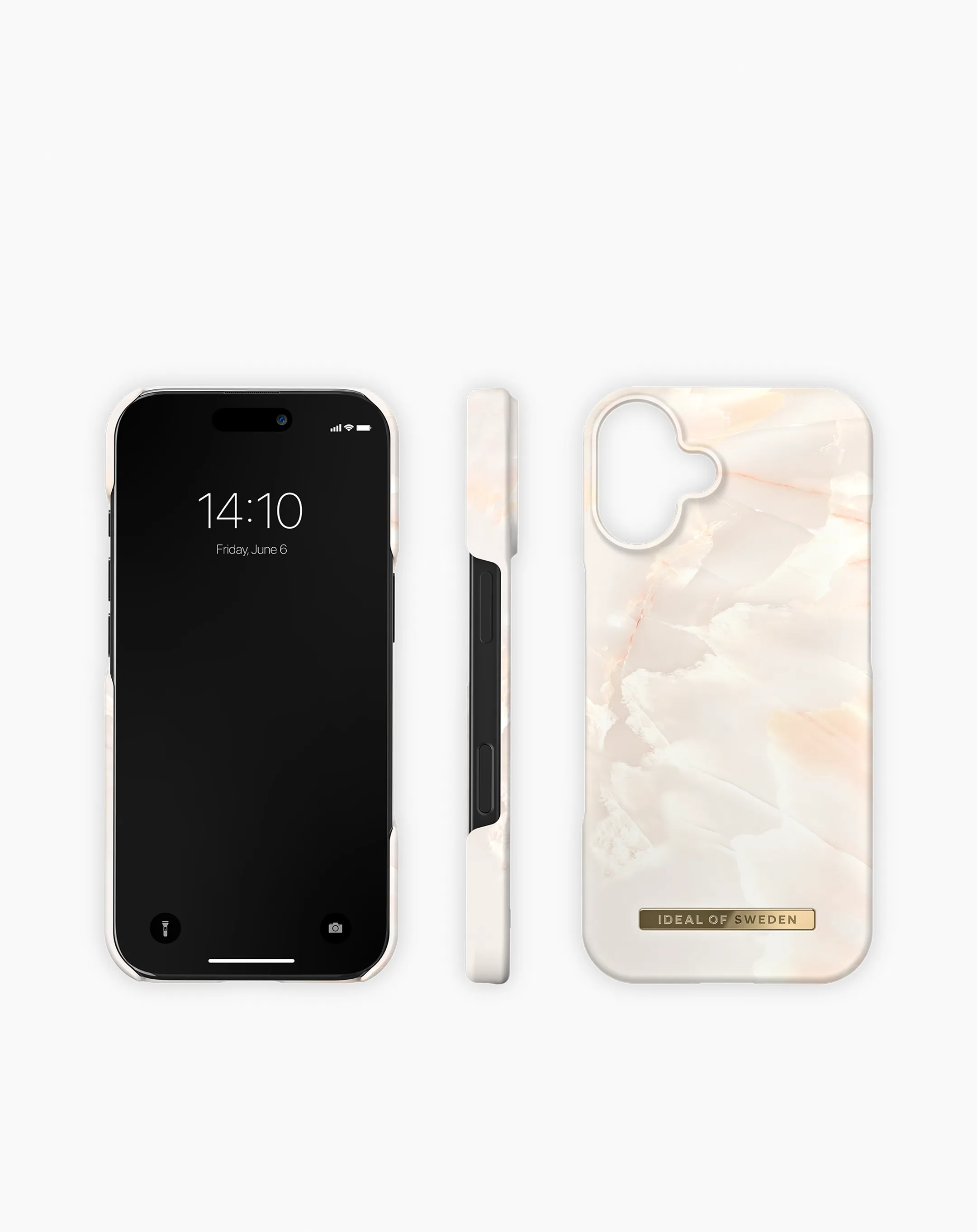 iDeal of Sweden Backcover met MagSafe voor iPhone 16 - Rose Pearl Marble image