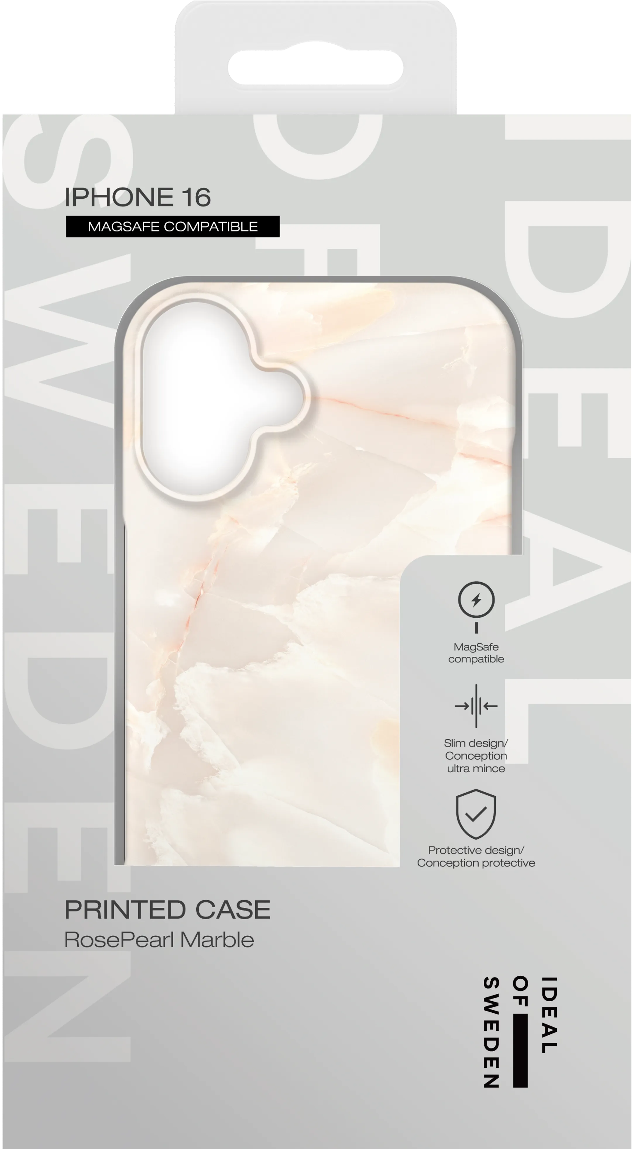 iDeal of Sweden Backcover met MagSafe voor iPhone 16 - Rose Pearl Marble image