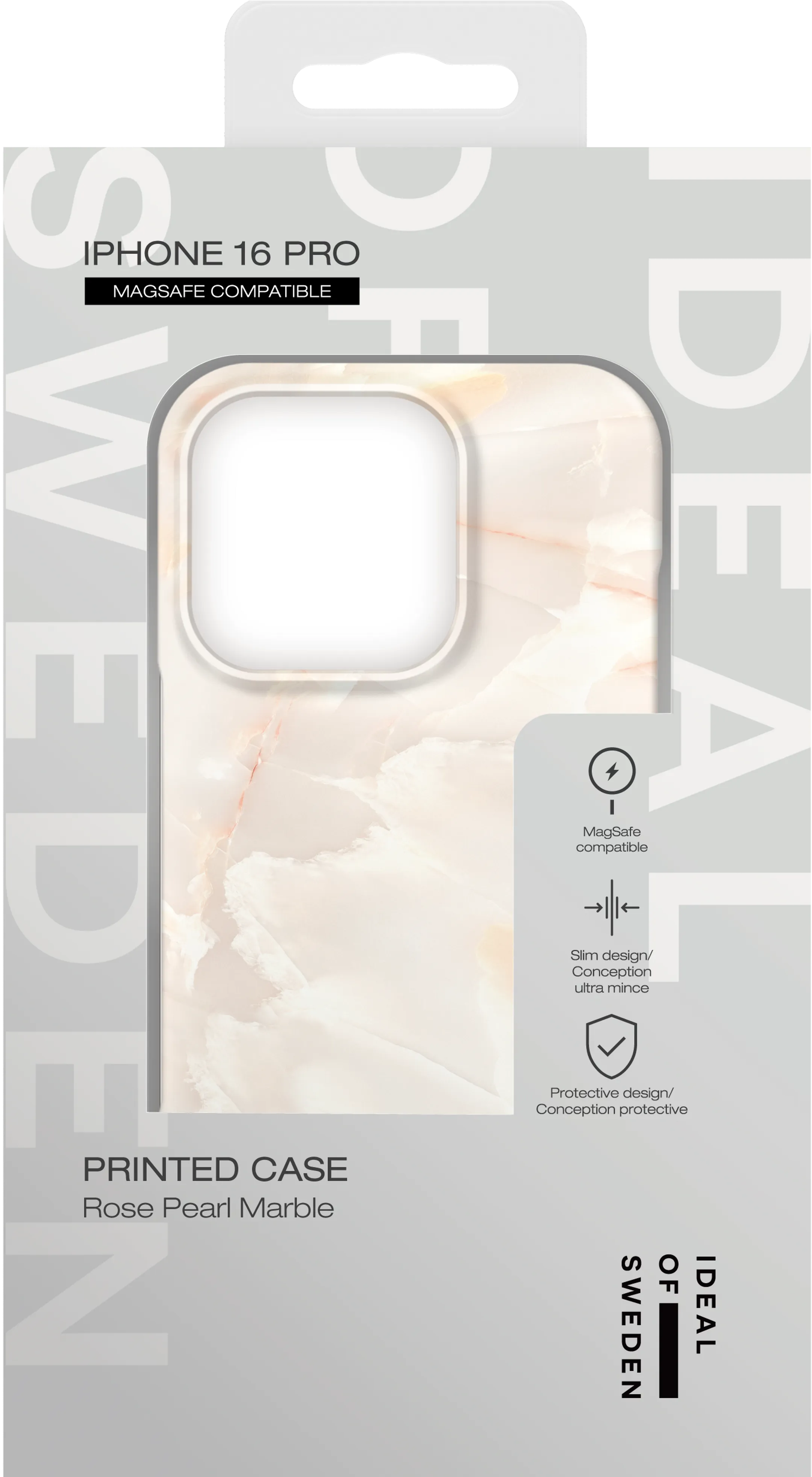 iDeal of Sweden Backcover met MagSafe voor iPhone 16 Pro - Rose Pearl Marble image