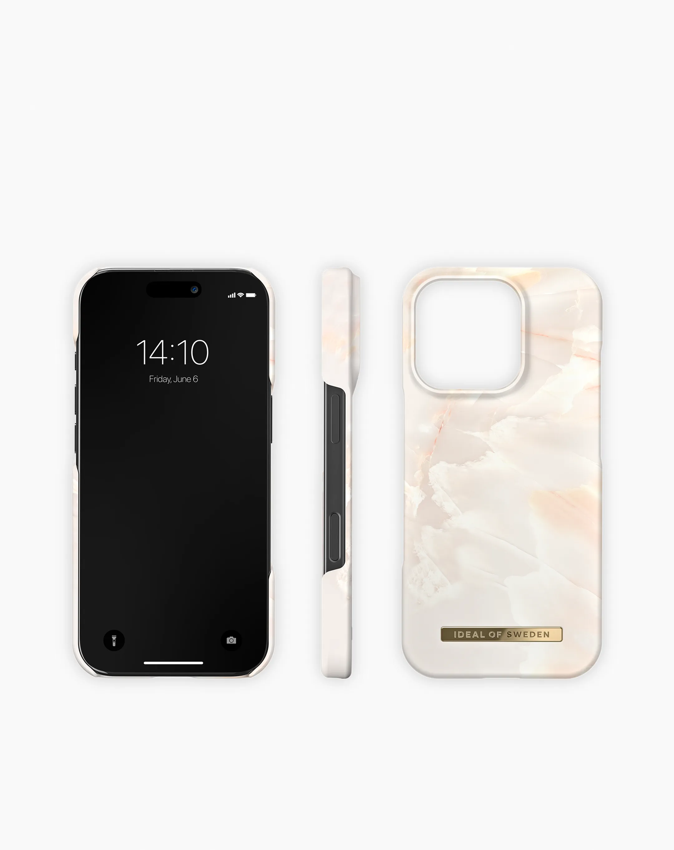 iDeal of Sweden Backcover met MagSafe voor iPhone 16 Pro Max - Rose Pearl Marble image