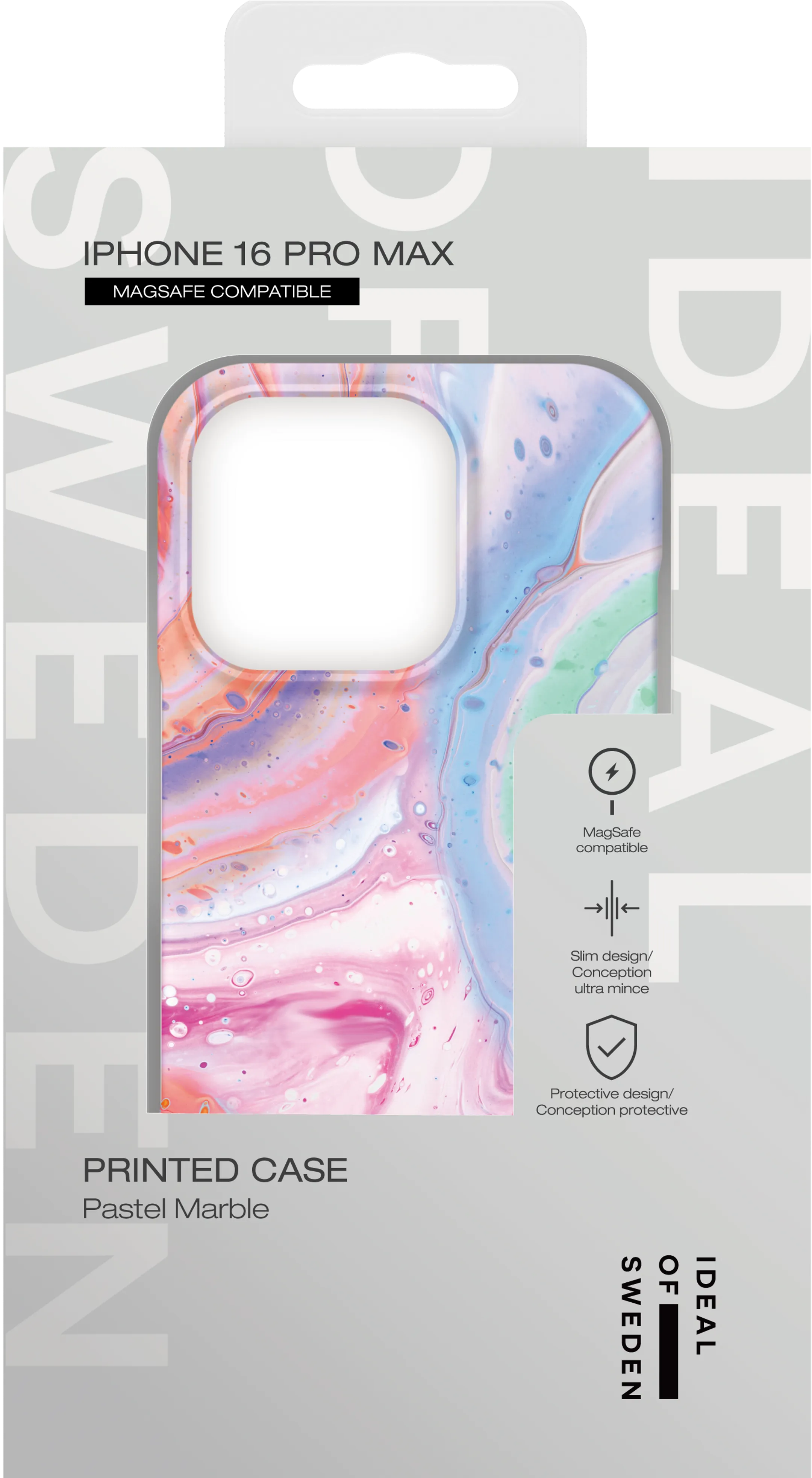 iDeal of Sweden Backcover met MagSafe voor iPhone 16 Pro Max - Pastel Marble image
