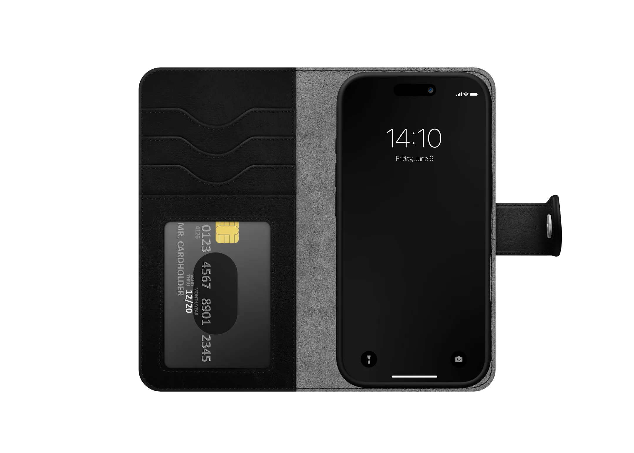 Magnet Wallet iPhone 16 Pro - Zwart