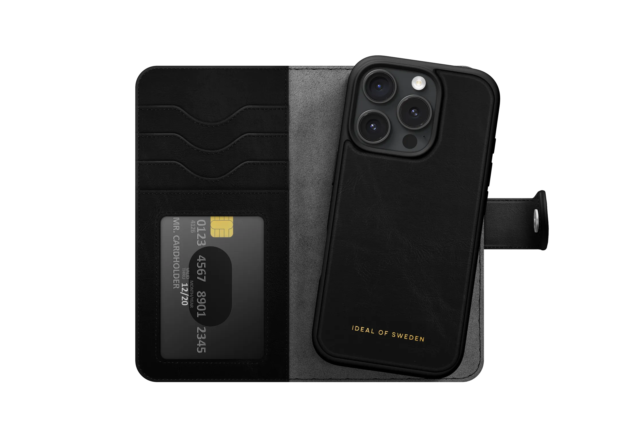 Magnet Wallet iPhone 16 Pro - Zwart