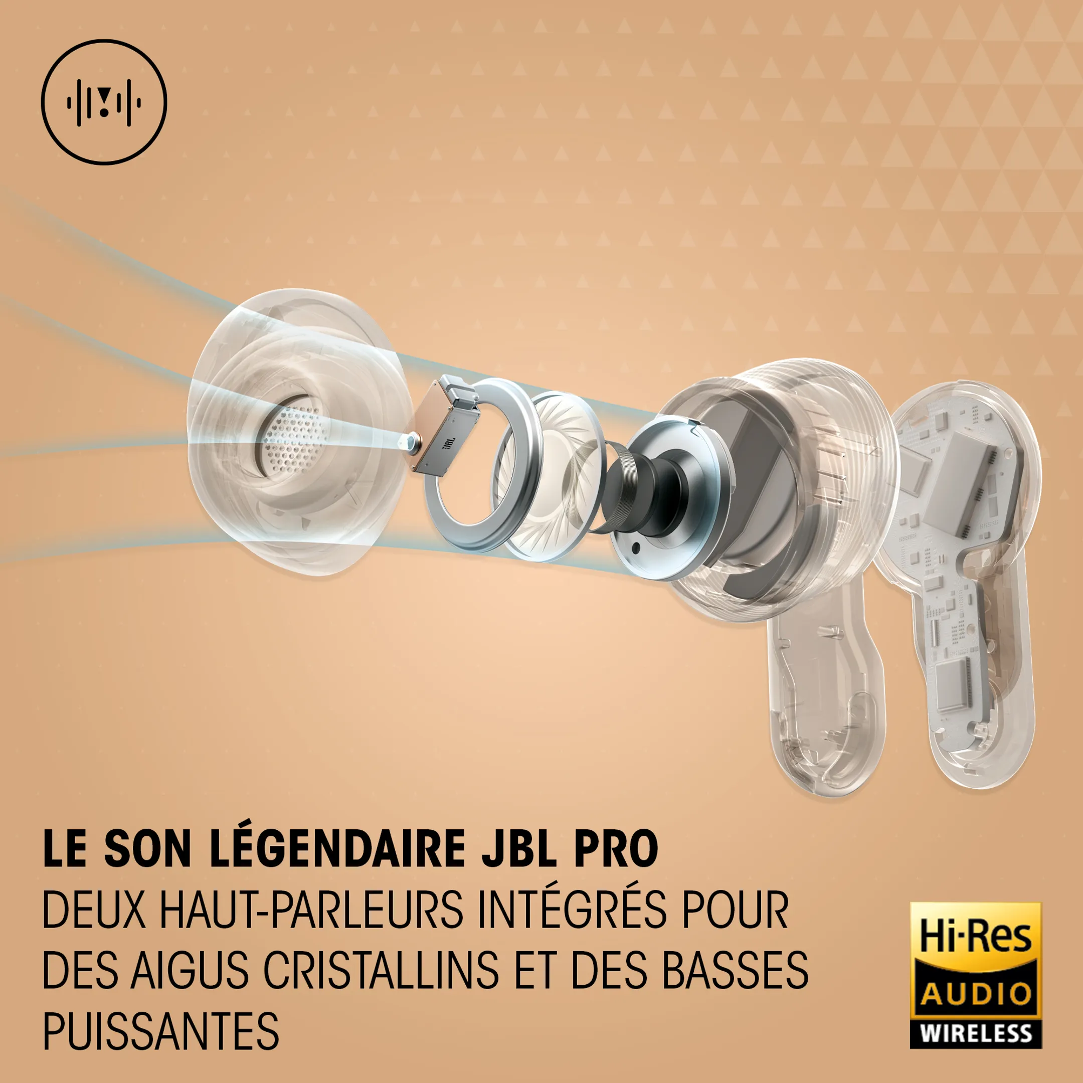 JBL Écouteurs Tour Pro 3 - Beige image