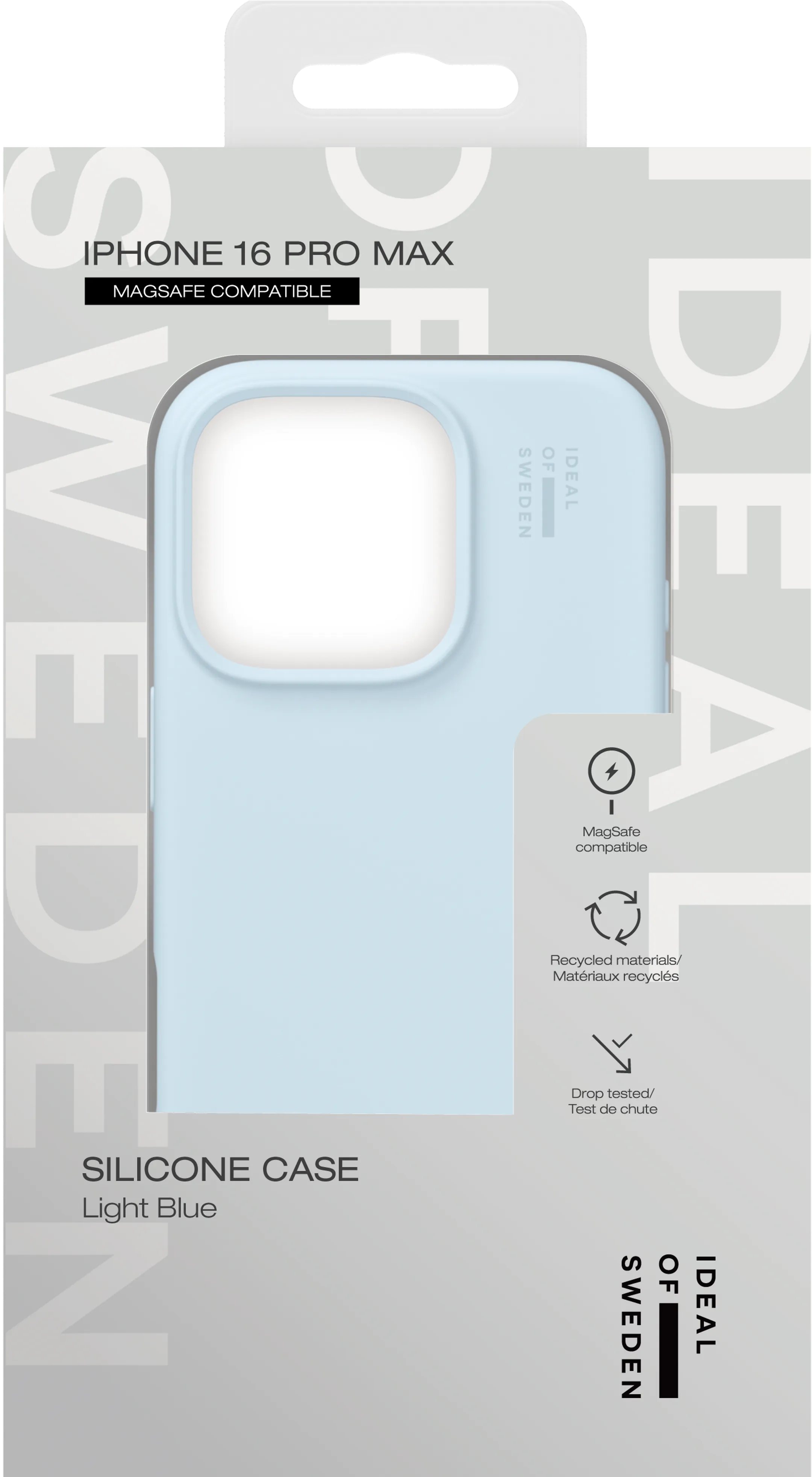 iDeal of Sweden Silicone backcover met MagSafe met iPhone 16 Pro Max - Light Blue image