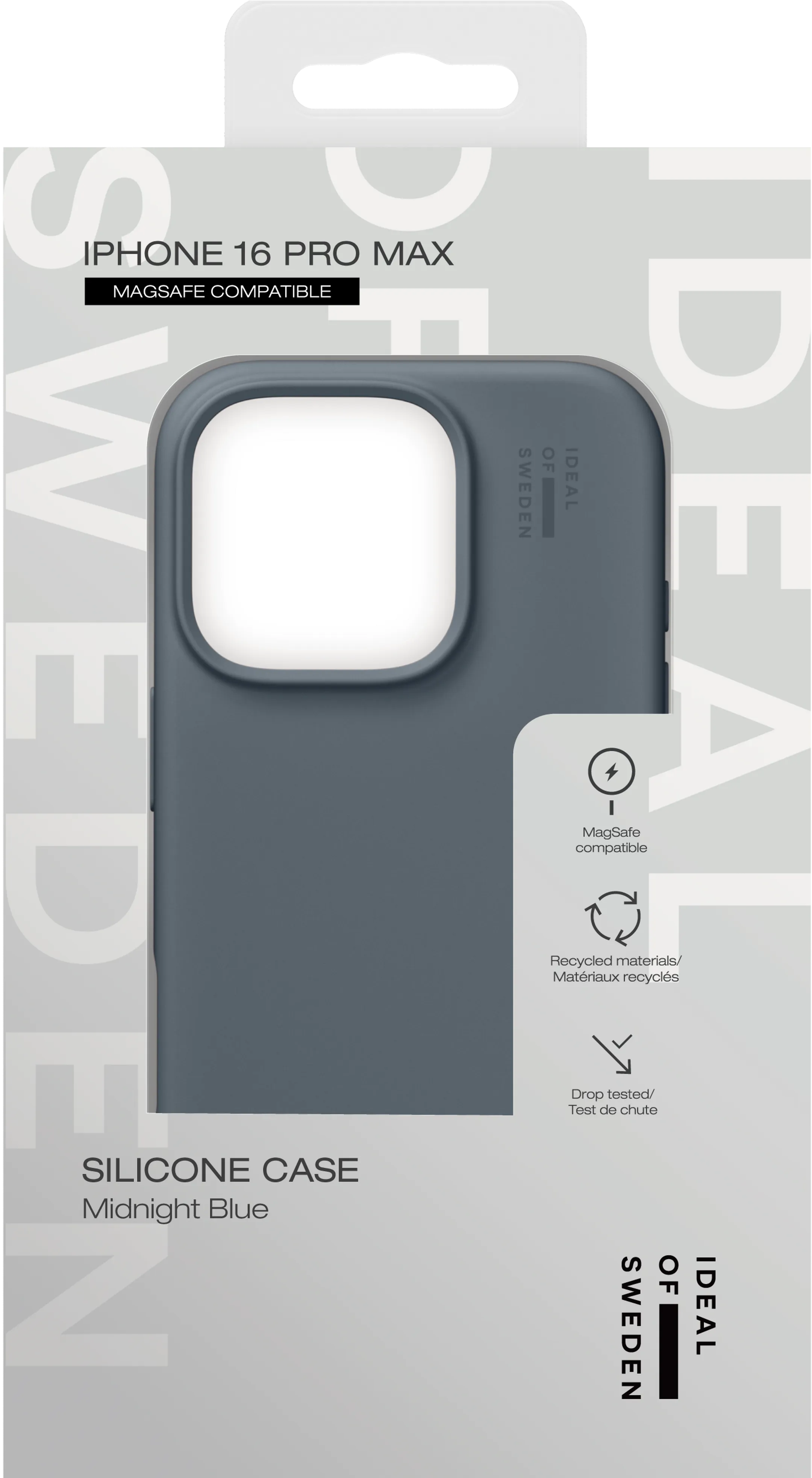 iDeal of Sweden Silicone backcover met MagSafe voor iPhone 16 Pro Max - Midnight Blue image