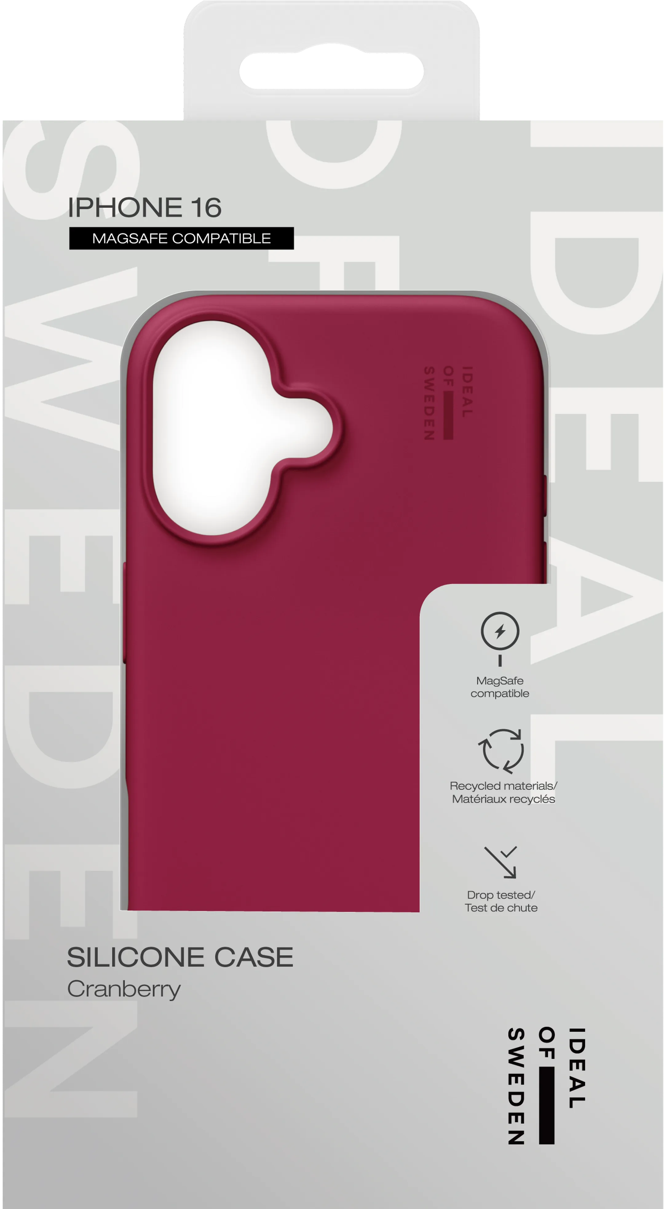 iDeal of Sweden Silicone backcover met MagSafe voor iPhone 16 - Cranberry image