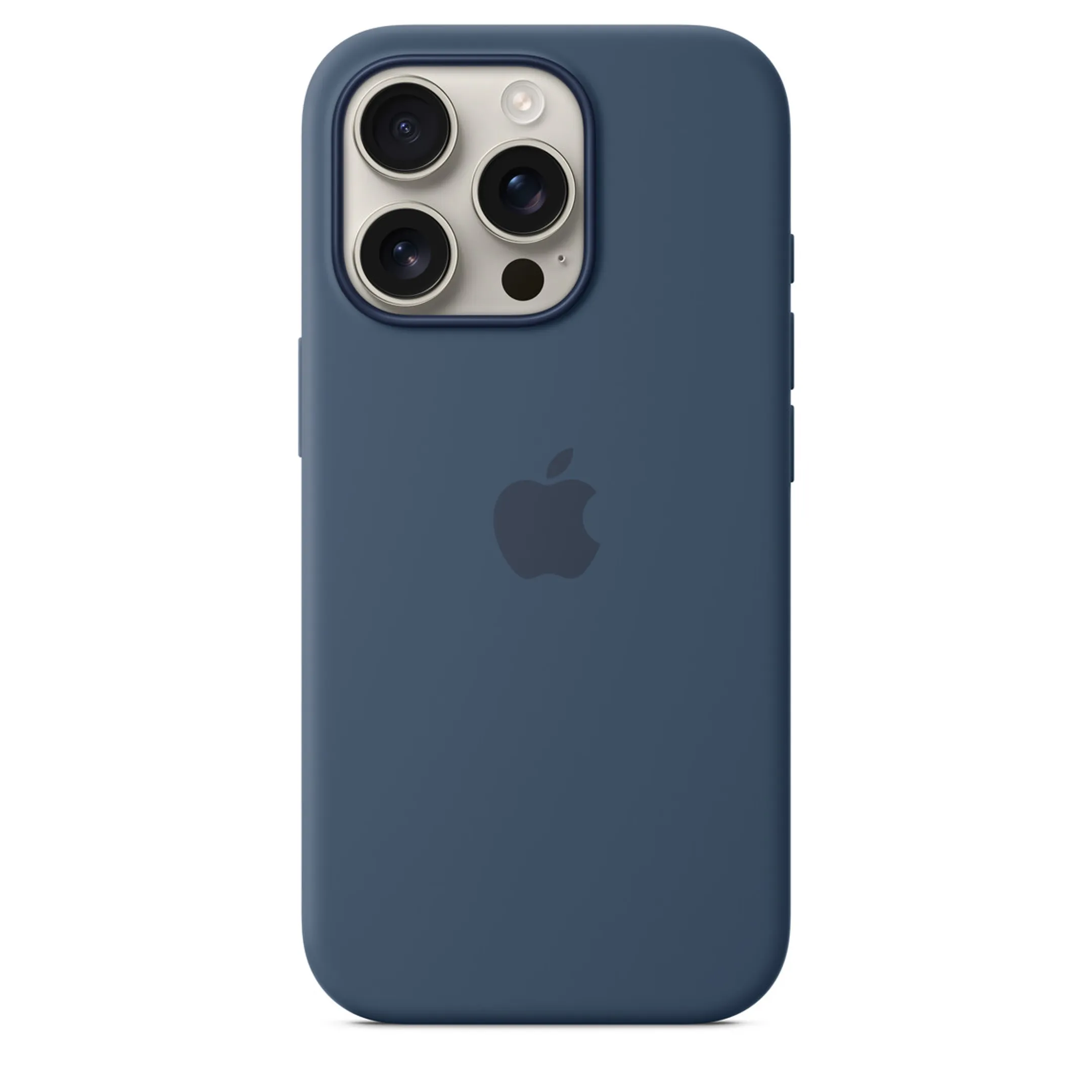 Apple Silicone case met MagSafe voor iPhone 16 Pro - Denim image