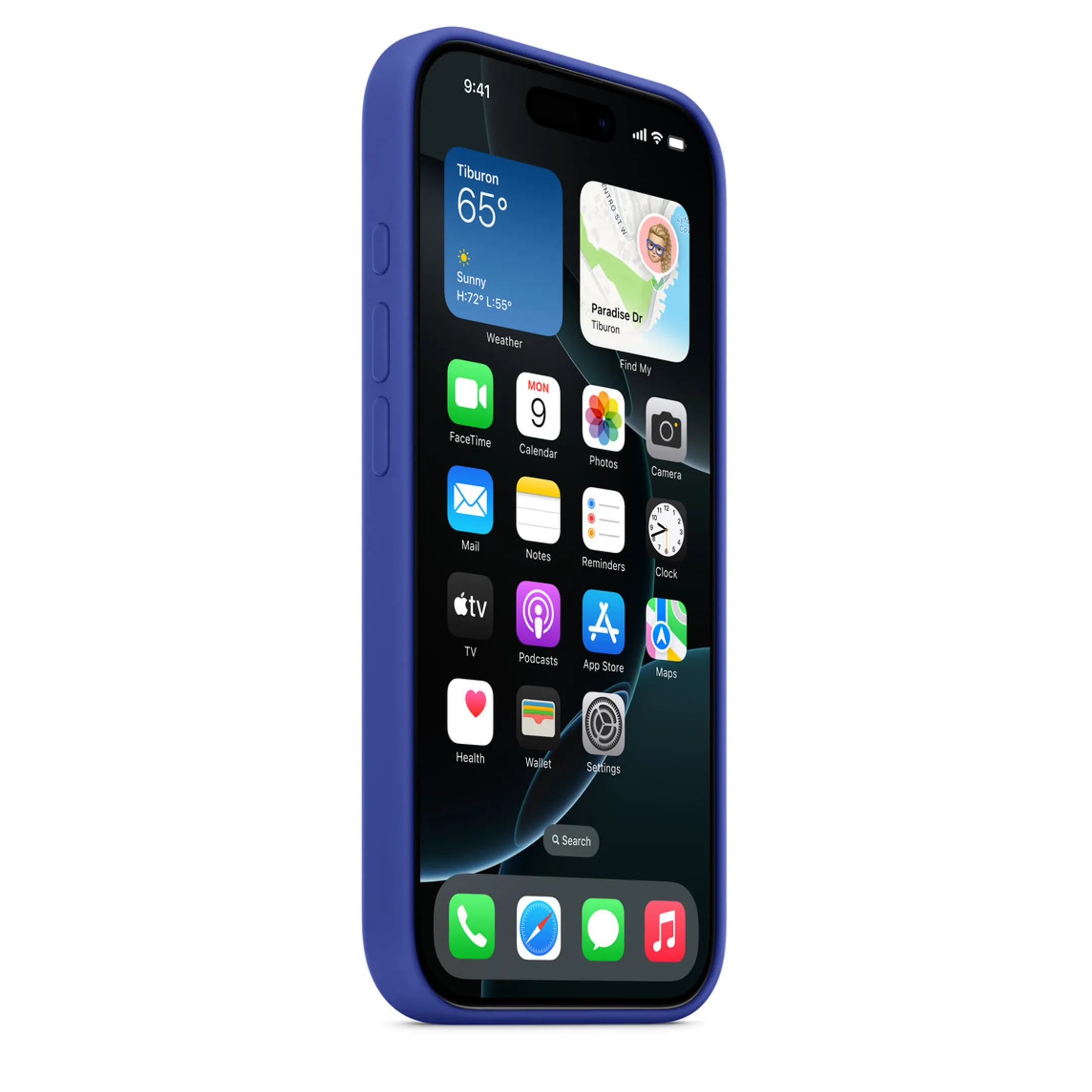 Apple Silicone case met MagSafe voor iPhone 16 Pro - Ultramarine image