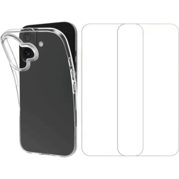 iPhone 16 hoesje + gehard glas