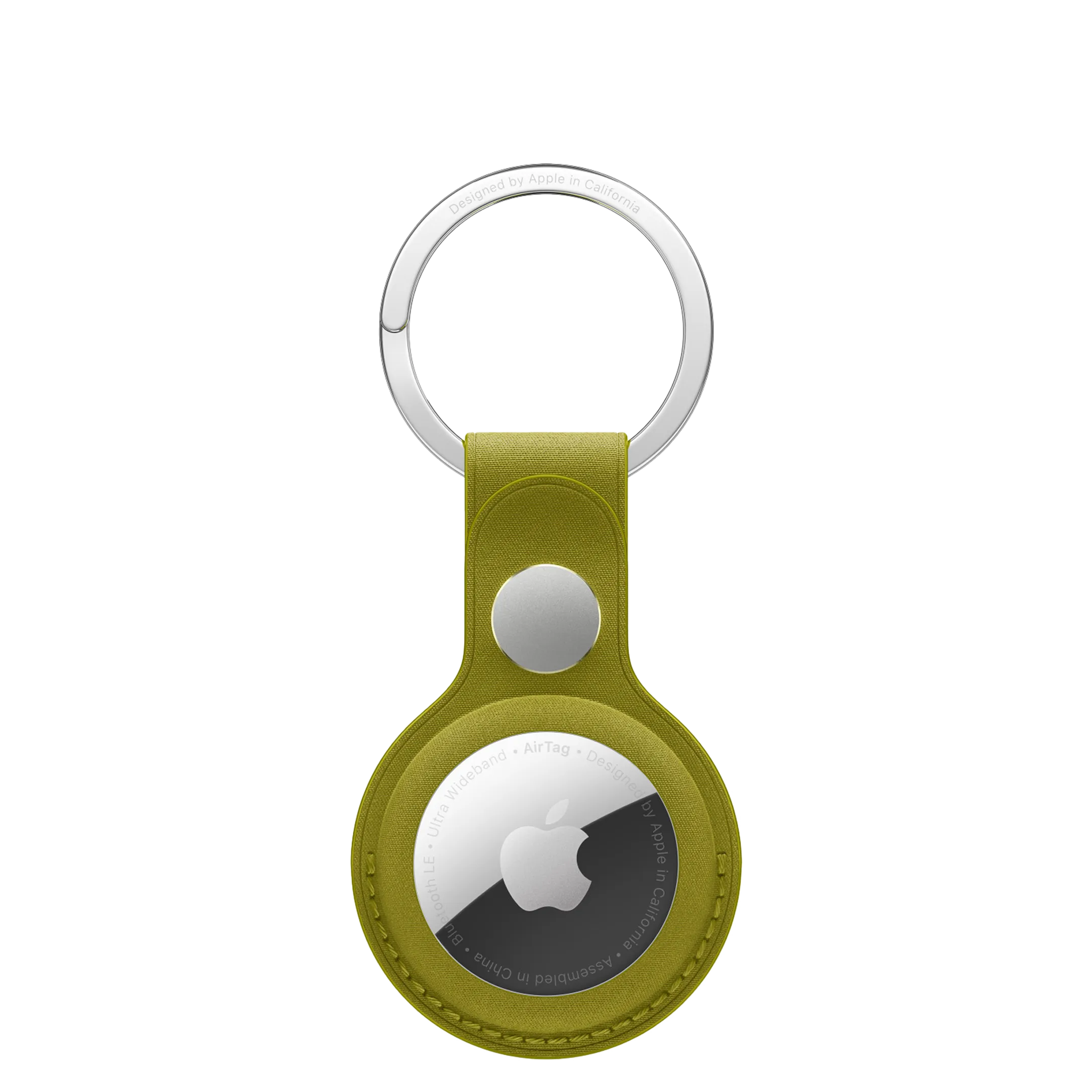 AirTag FineWoven Key Ring - Chartreuse