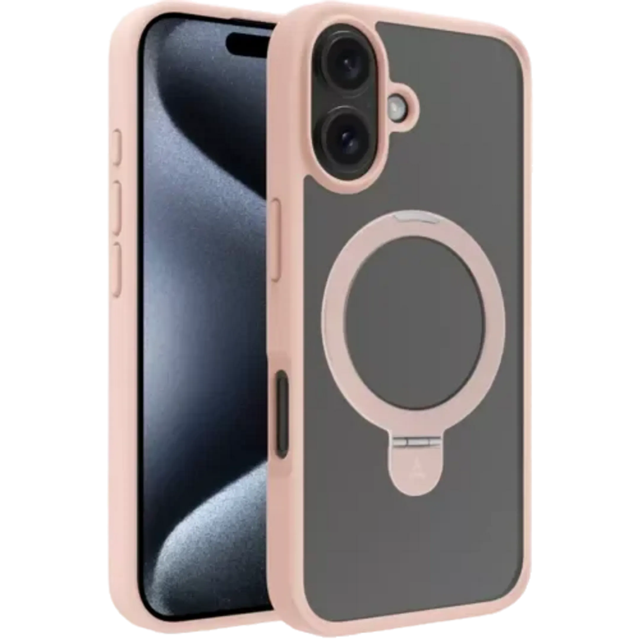 Coque iPhone 16 magnétique Rose avec support