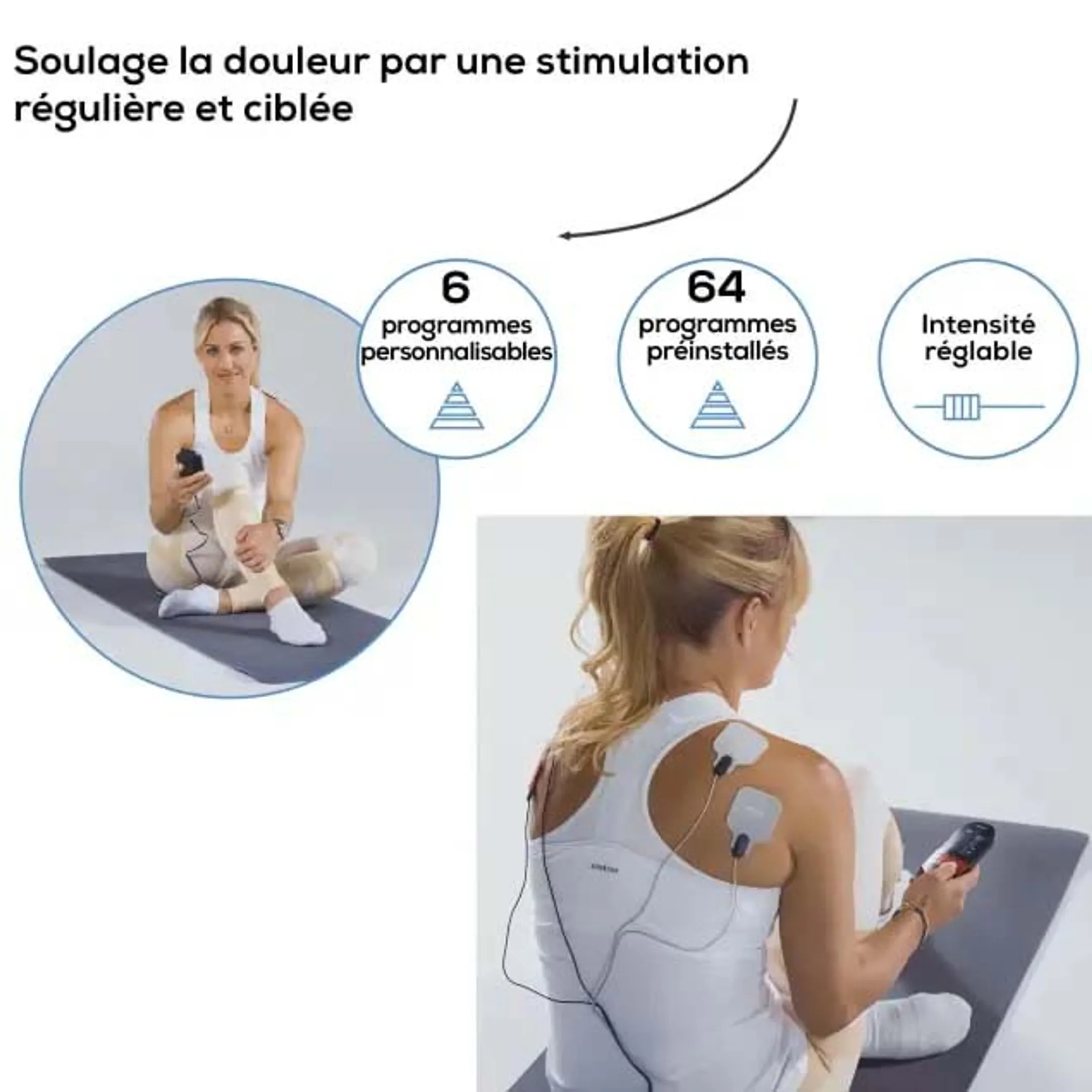 Beurer Electrostimulateur TENS/EMS numérique avec fonction de chaleur EM 59 Heat image