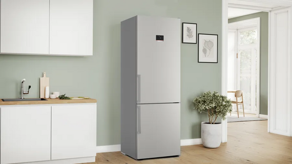 Bosch Koelkast met diepvries KGN49AIBT Serie 6 Total No-frost 203 cm roestvrijstaal, foto 2