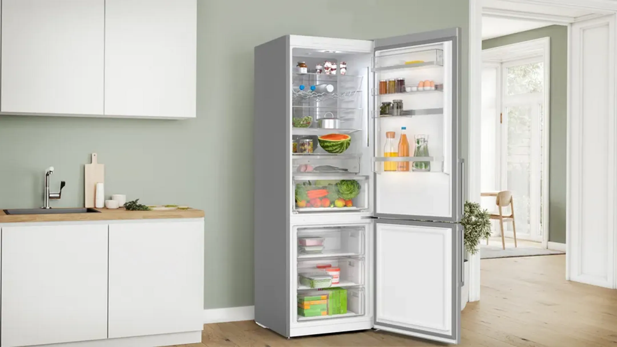 Bosch Combi frigo congélateur KGN49AIBT Serie 6 Total No-frost 203 cm image
