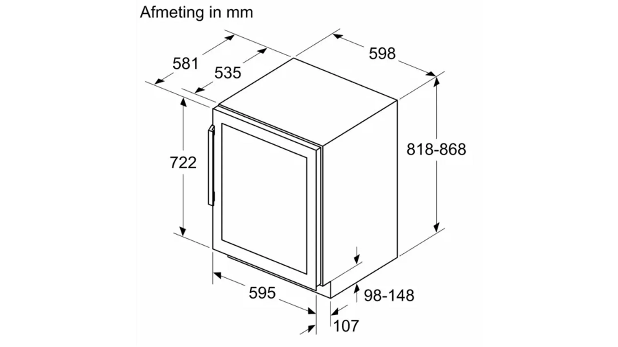 Siemens Inbouw wijnkoelkast KU21WAHG0 image