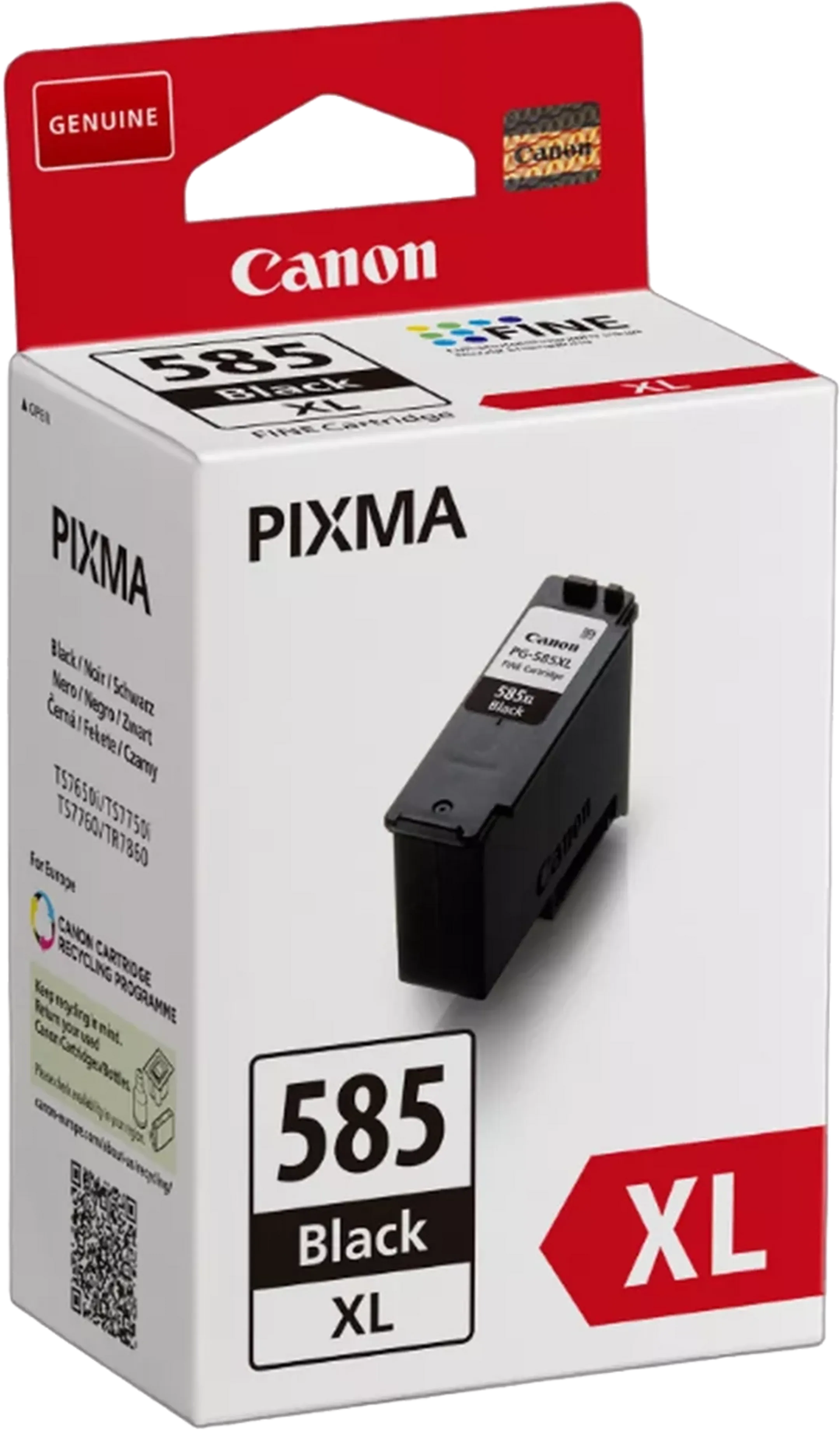 Canon PG-585XL inktpatroon - Zwart image