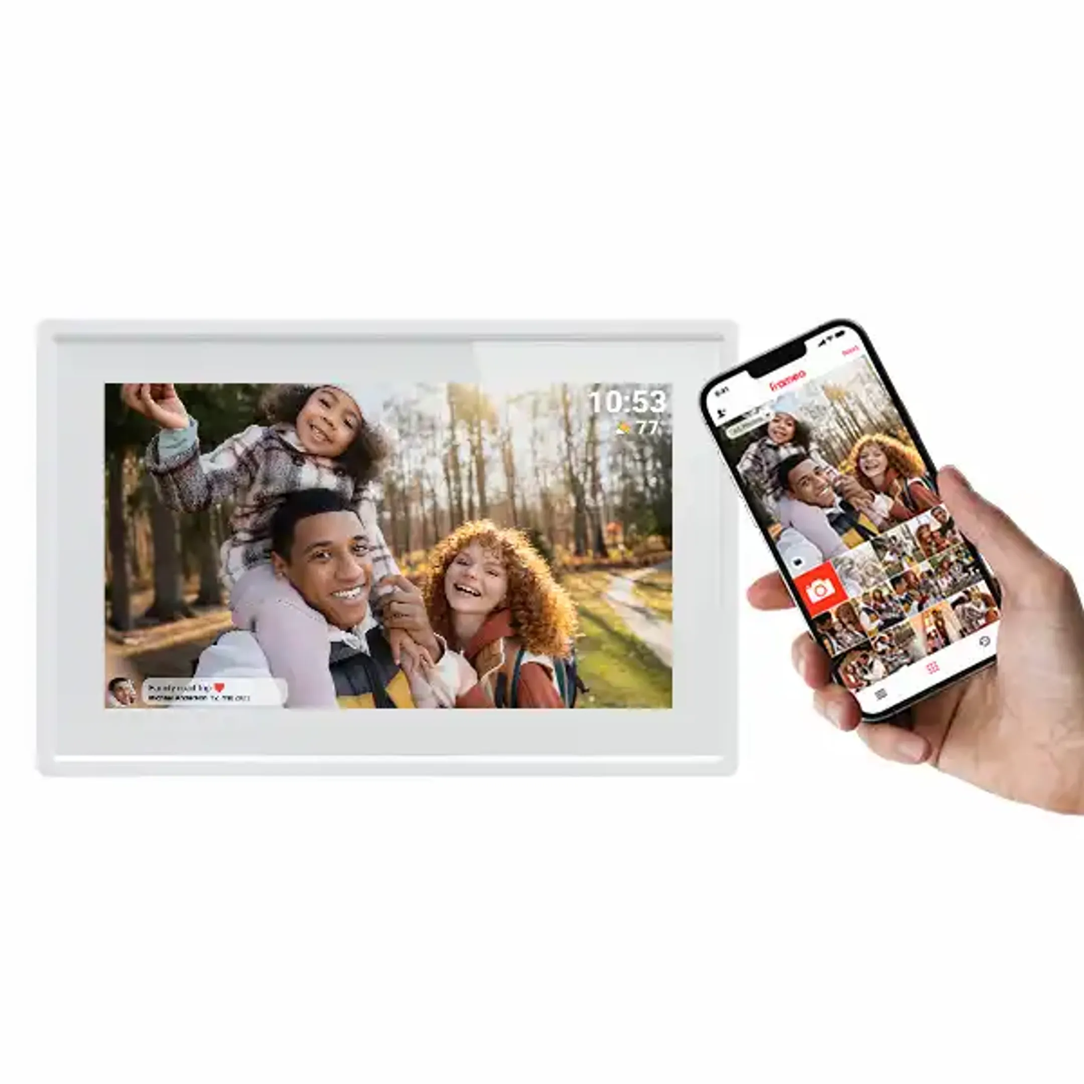 Denver PFF-725W cadre photo 7" avec Wi-Fi -  Blanc image