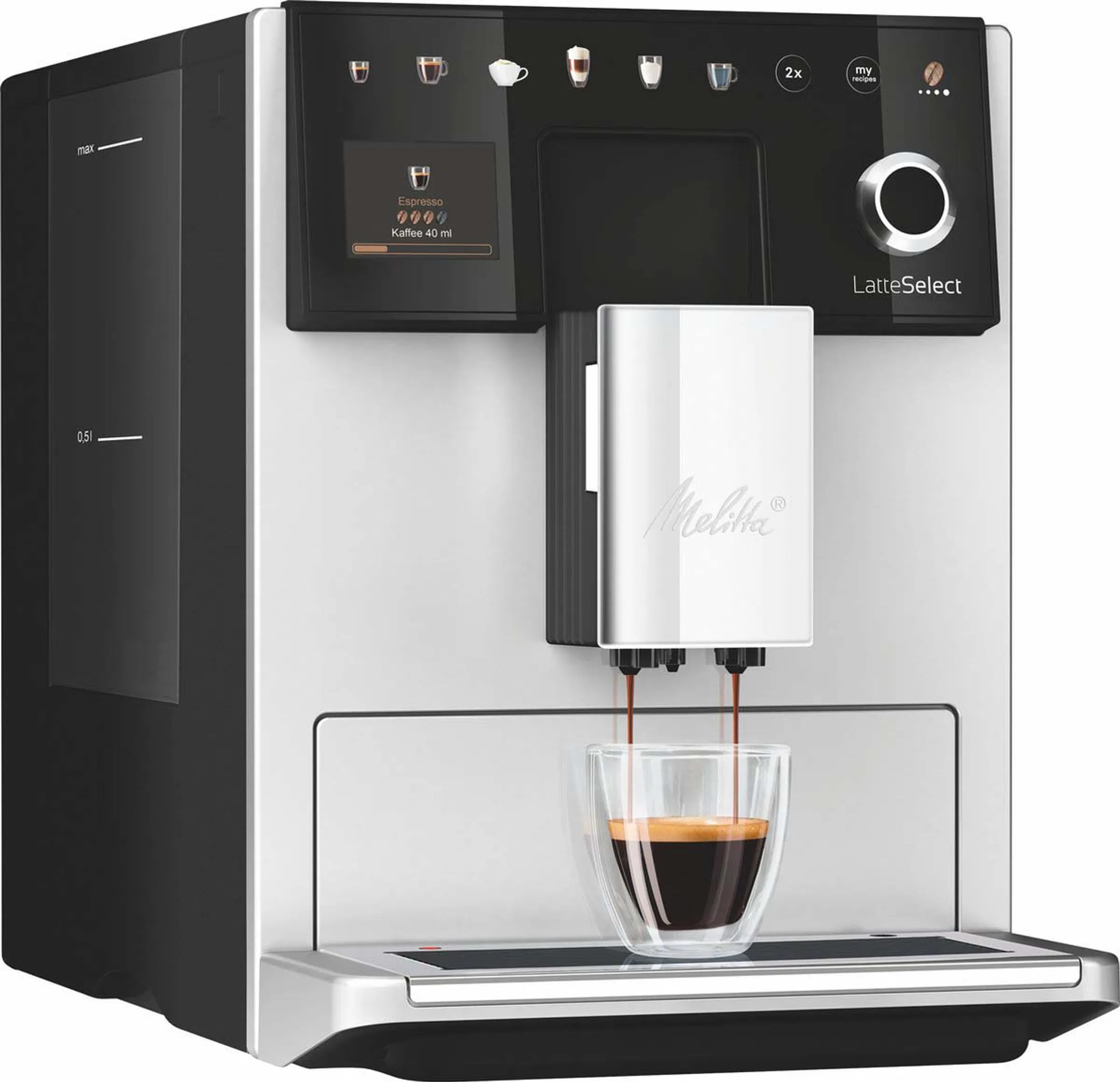 Melitta Volautomatische Espressomachine LatteSelect Silver image