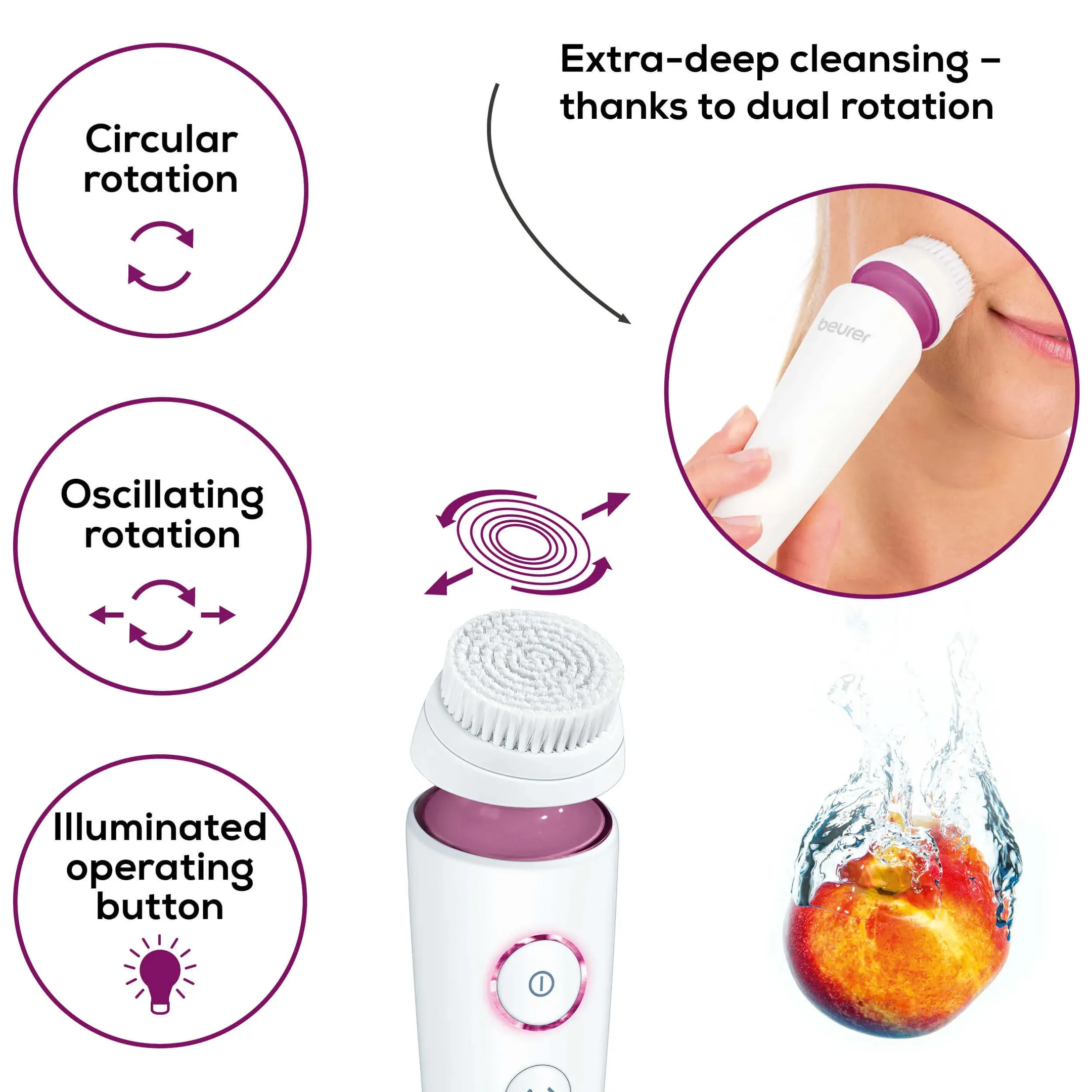 Beurer Brosse cosmétique visage FC 95 Pureo Deep Cleansing image