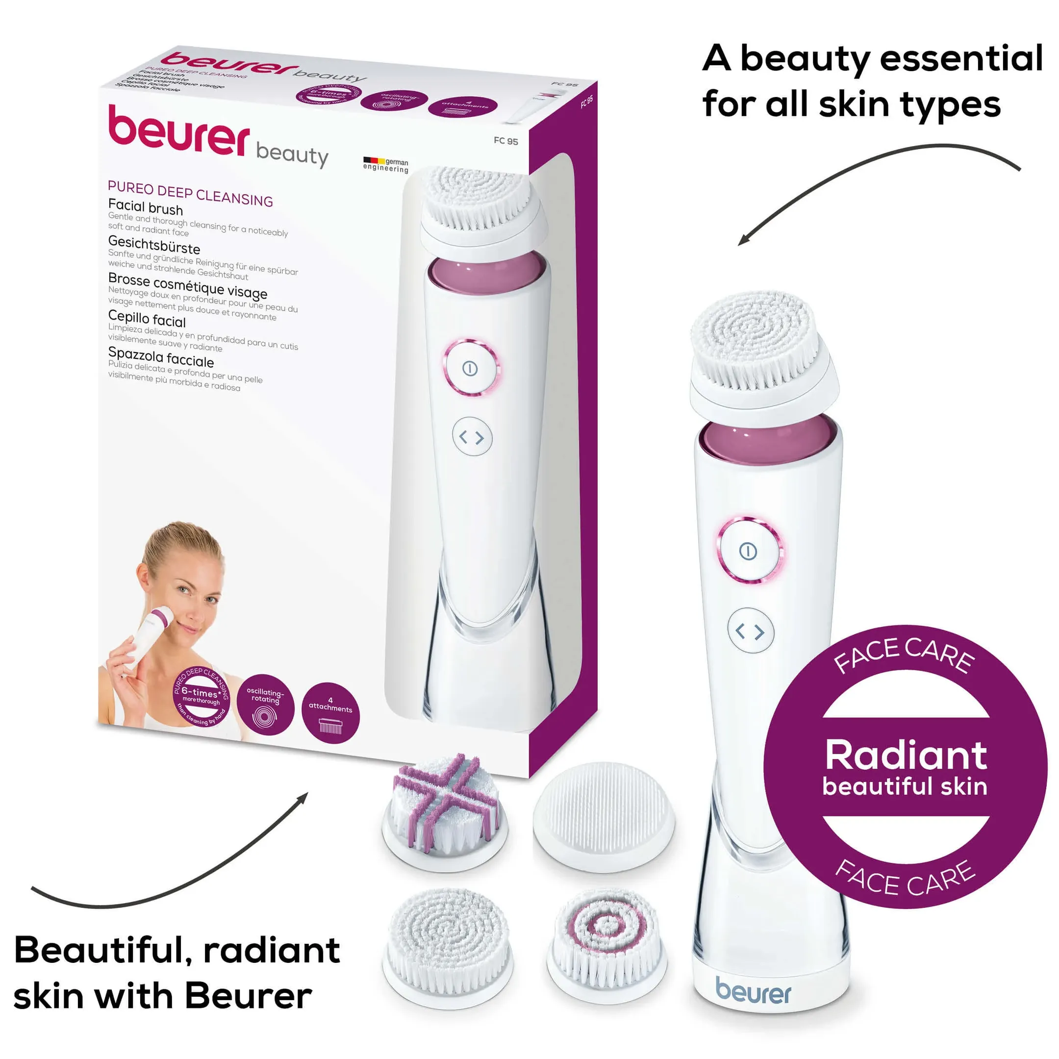 Beurer Brosse cosmétique visage FC 95 Pureo Deep Cleansing image