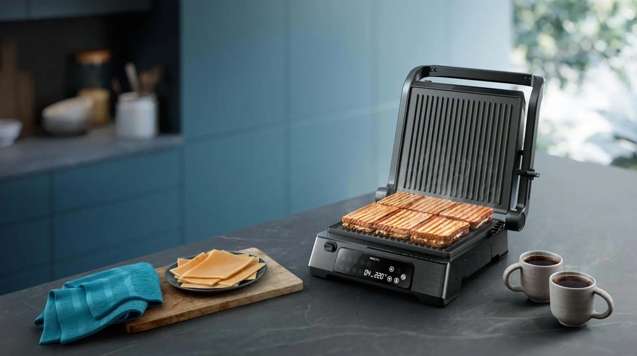 Philips Série 7000 Gril contact HD6307/70 image