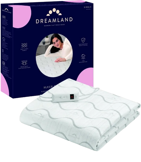 Sleep Deeply Fleece Verwarmde Matrastopper SINGLE met 1 Schakelaar