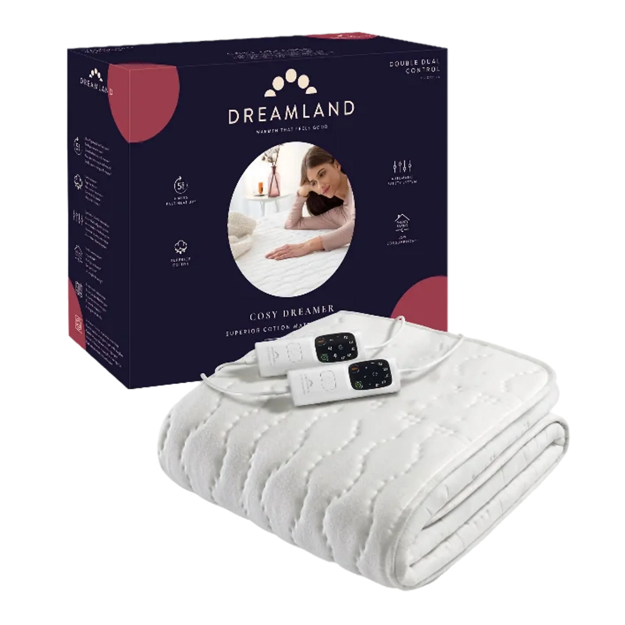 Cosy Cotton Verwarmde Matrastopper DUBBEL met 2 Schakelaars