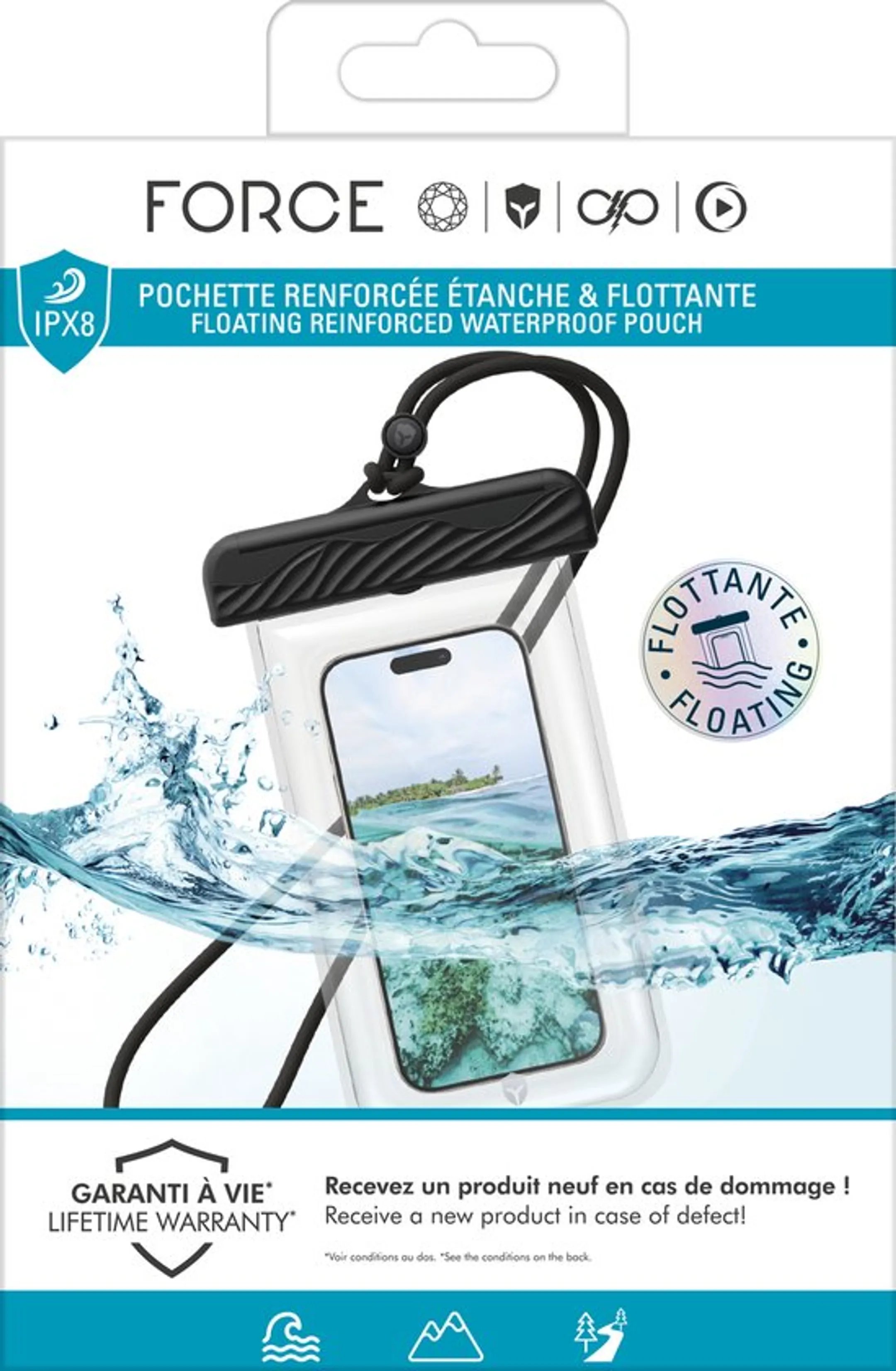 FORCE CASE Etui de protection de téléphone étanche - avec flottabilité image
