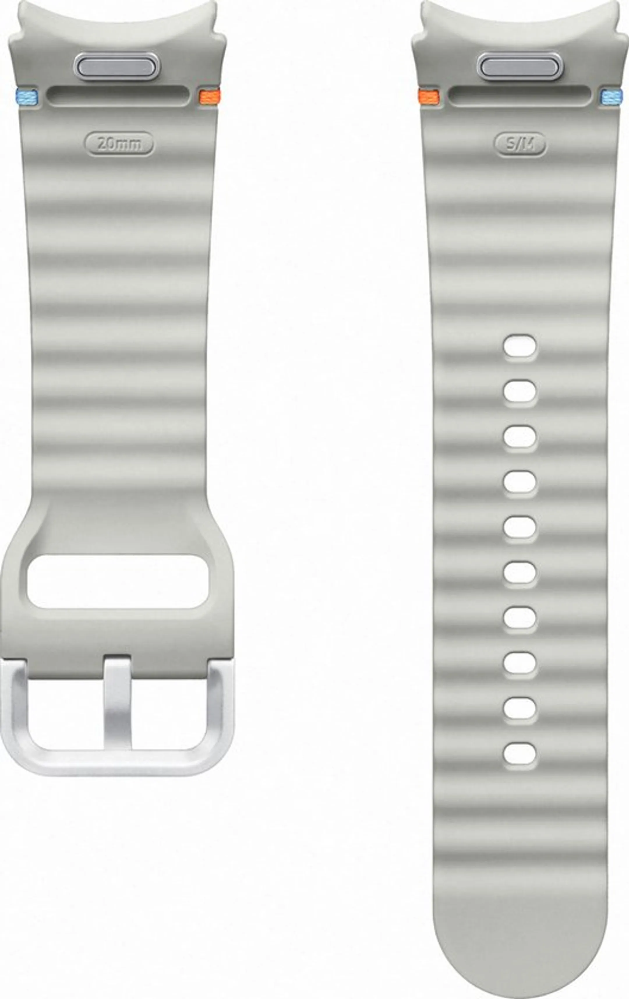 Samsung Bracelet en caoutchouc pour Galaxy Watch7 Sport S/M - Argent image