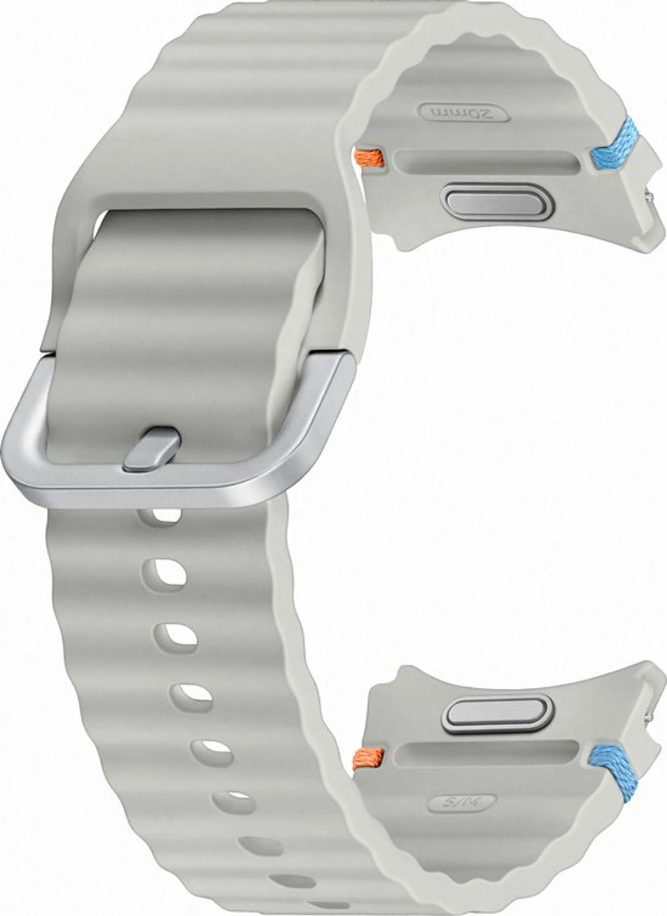 Samsung Bracelet en caoutchouc pour Galaxy Watch7 Sport S/M - Argent image