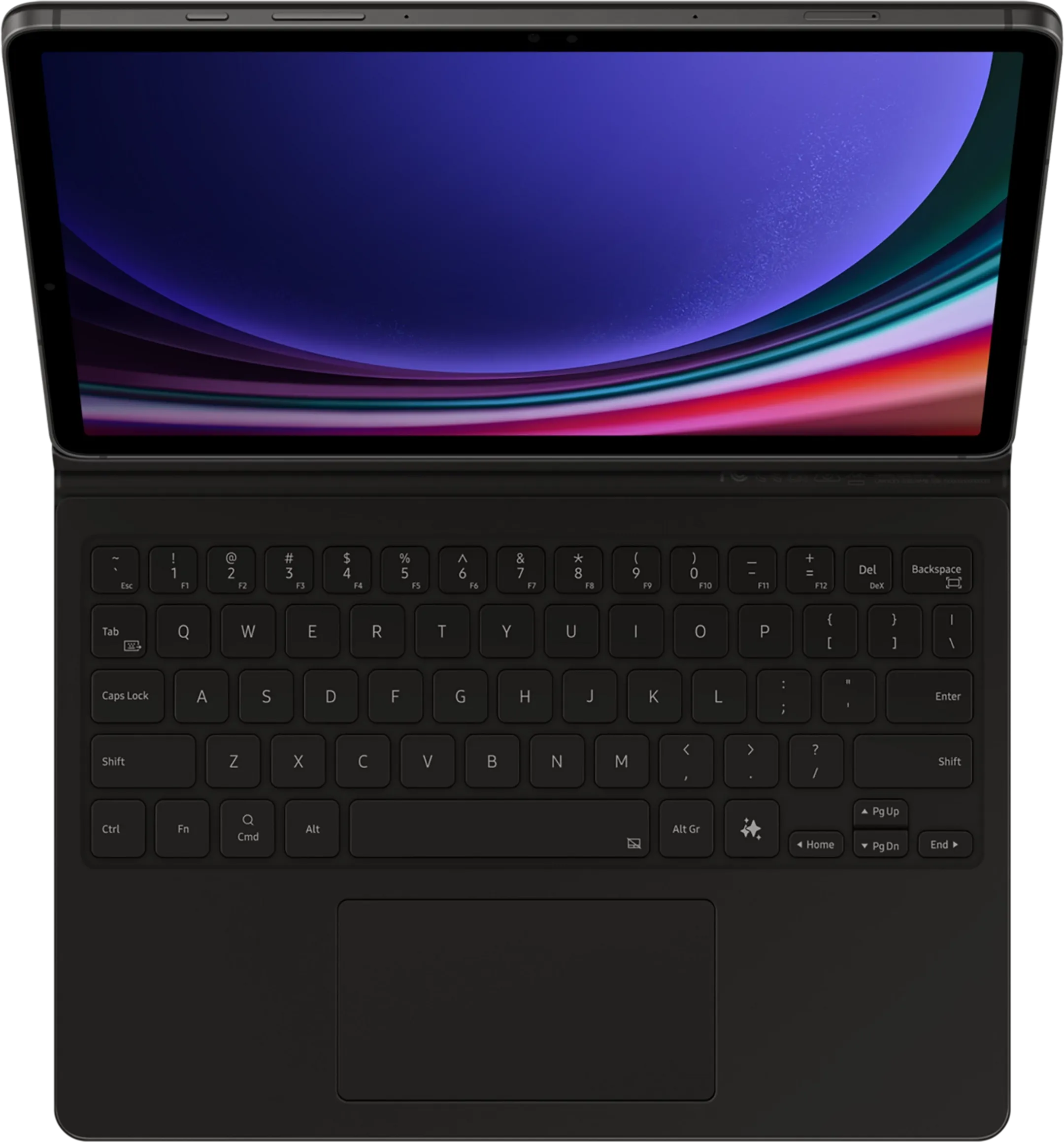 Samsung Galaxy Tab S10 FE/S9/S9 FE Book Cover Keyboard AZERTY - Zwart image