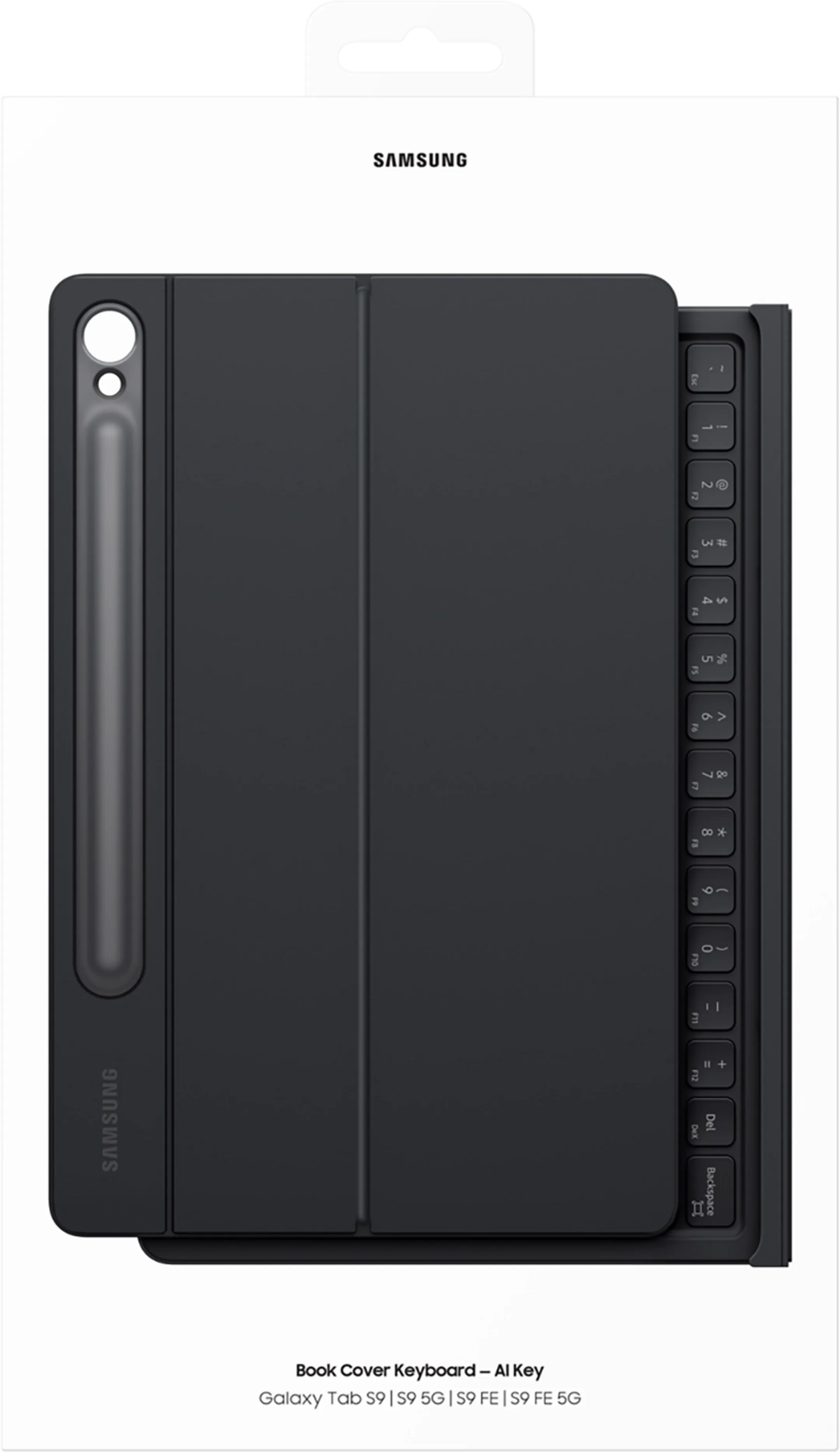 Samsung Galaxy Tab S10 FE/S9/S9 FE Book Cover Keyboard AZERTY - Zwart image