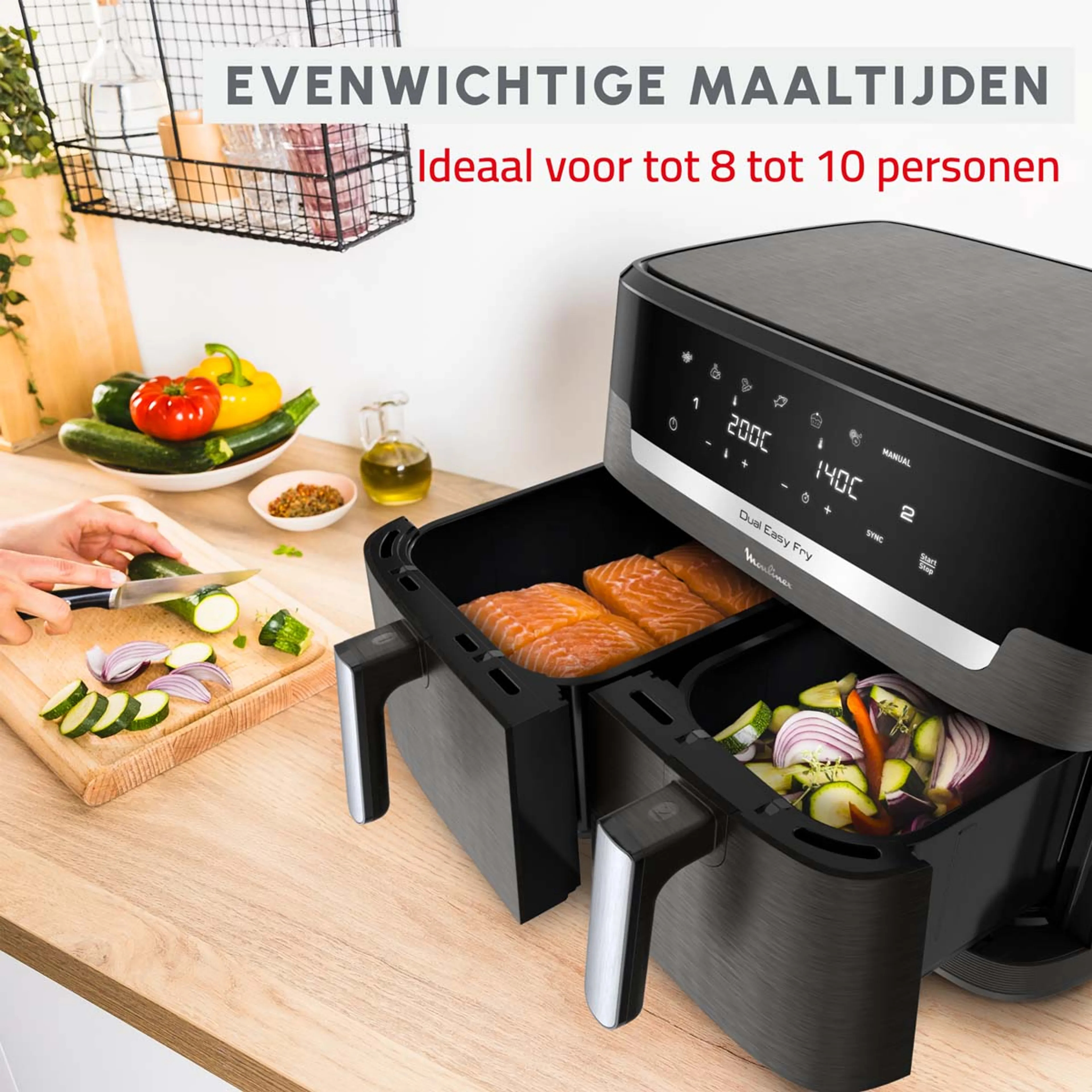 Moulinex Airfryer Dual Easy Fry XXL EZ942HF0 image