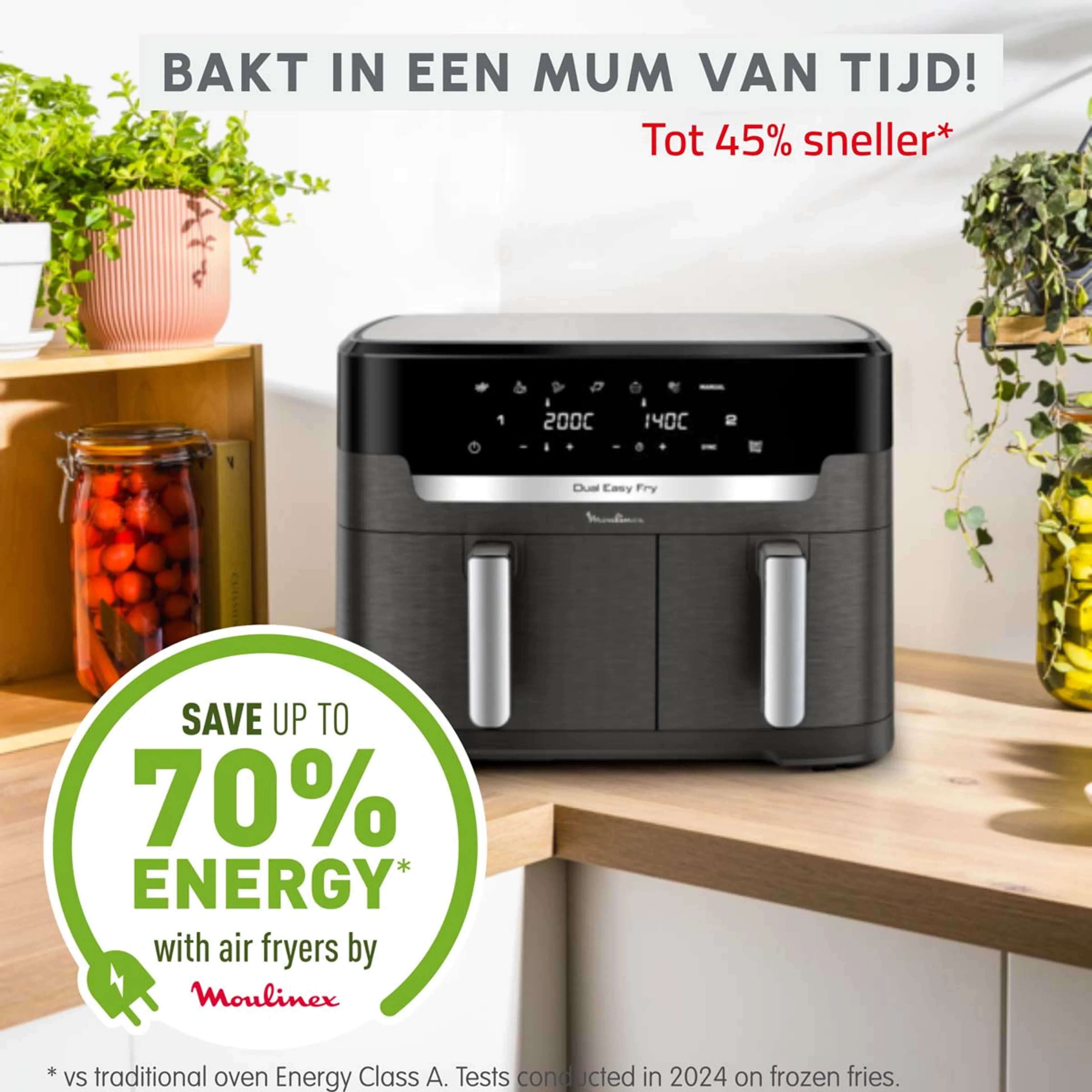 Moulinex Airfryer Dual Easy Fry XXL EZ942HF0 image