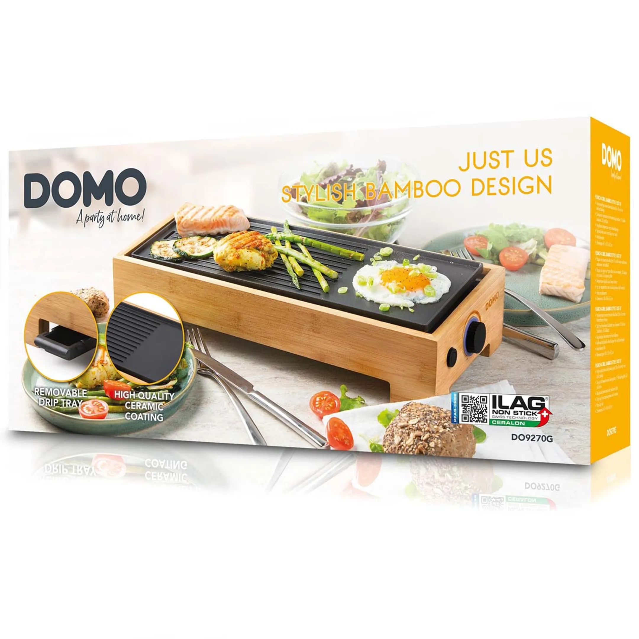 Domo Plancha Grill Bamboo DO9270G image