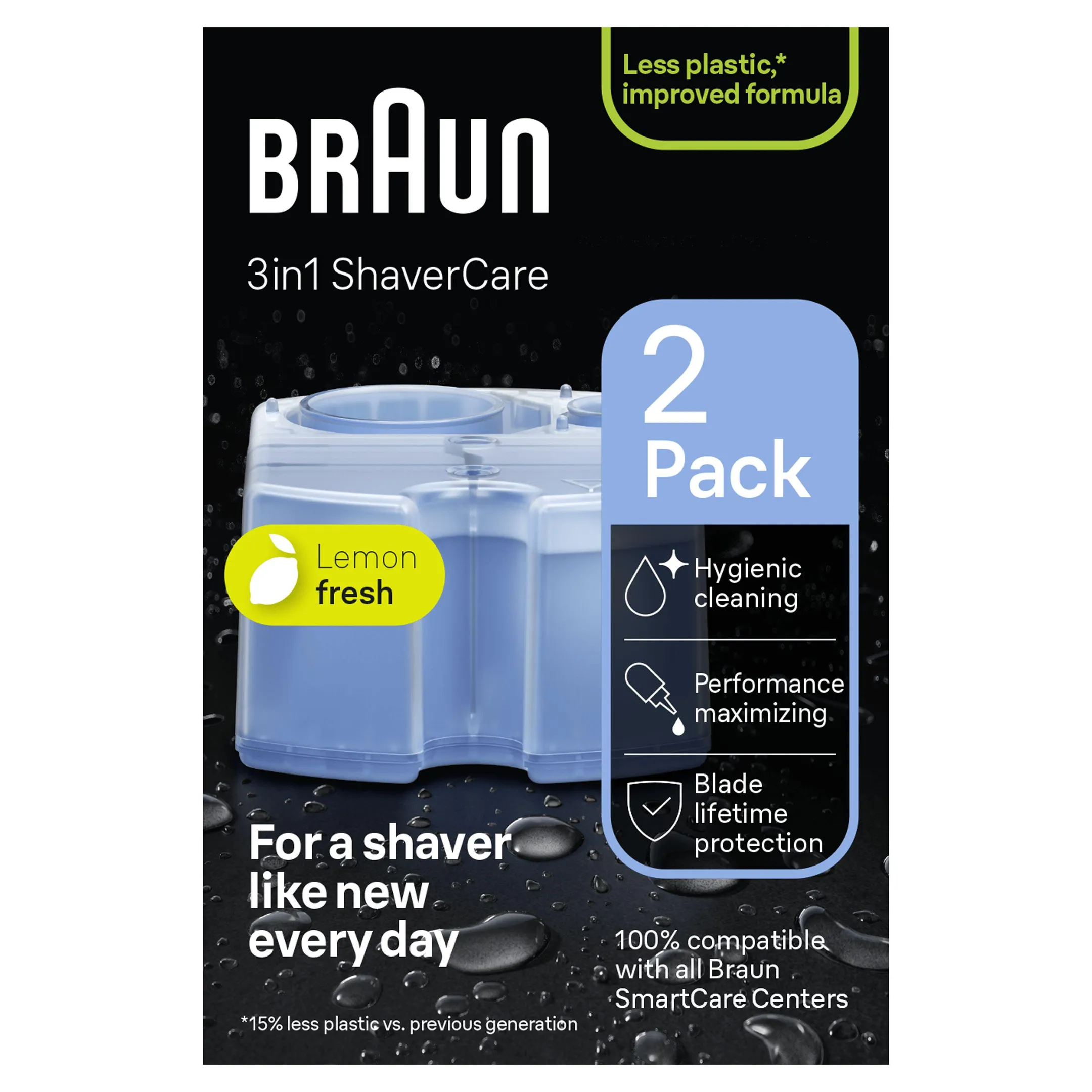 Braun Shaver Care 3-in-1 reinigingsvloeistof 2 stuks image