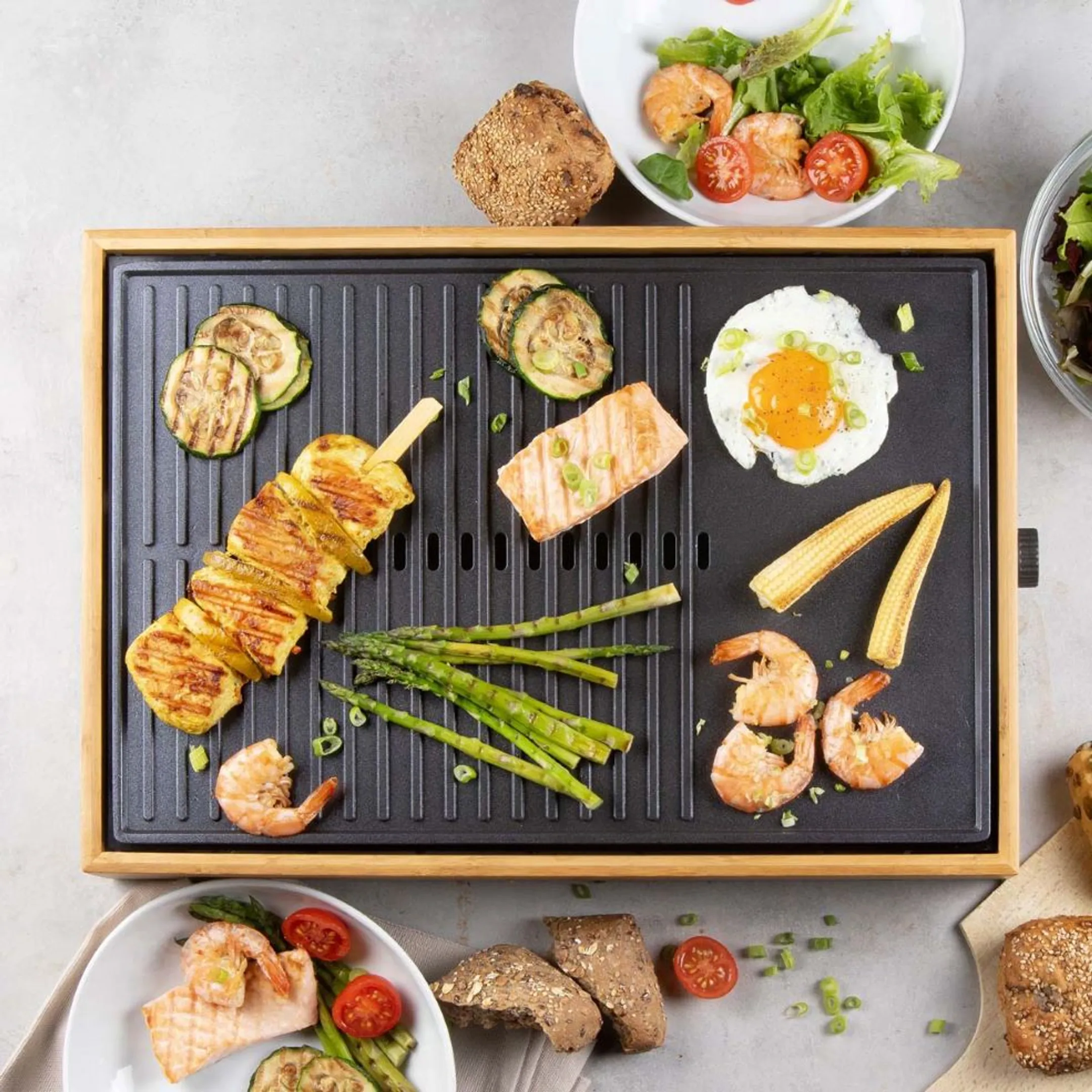 Domo Plancha Grill Bamboo DO9271G image