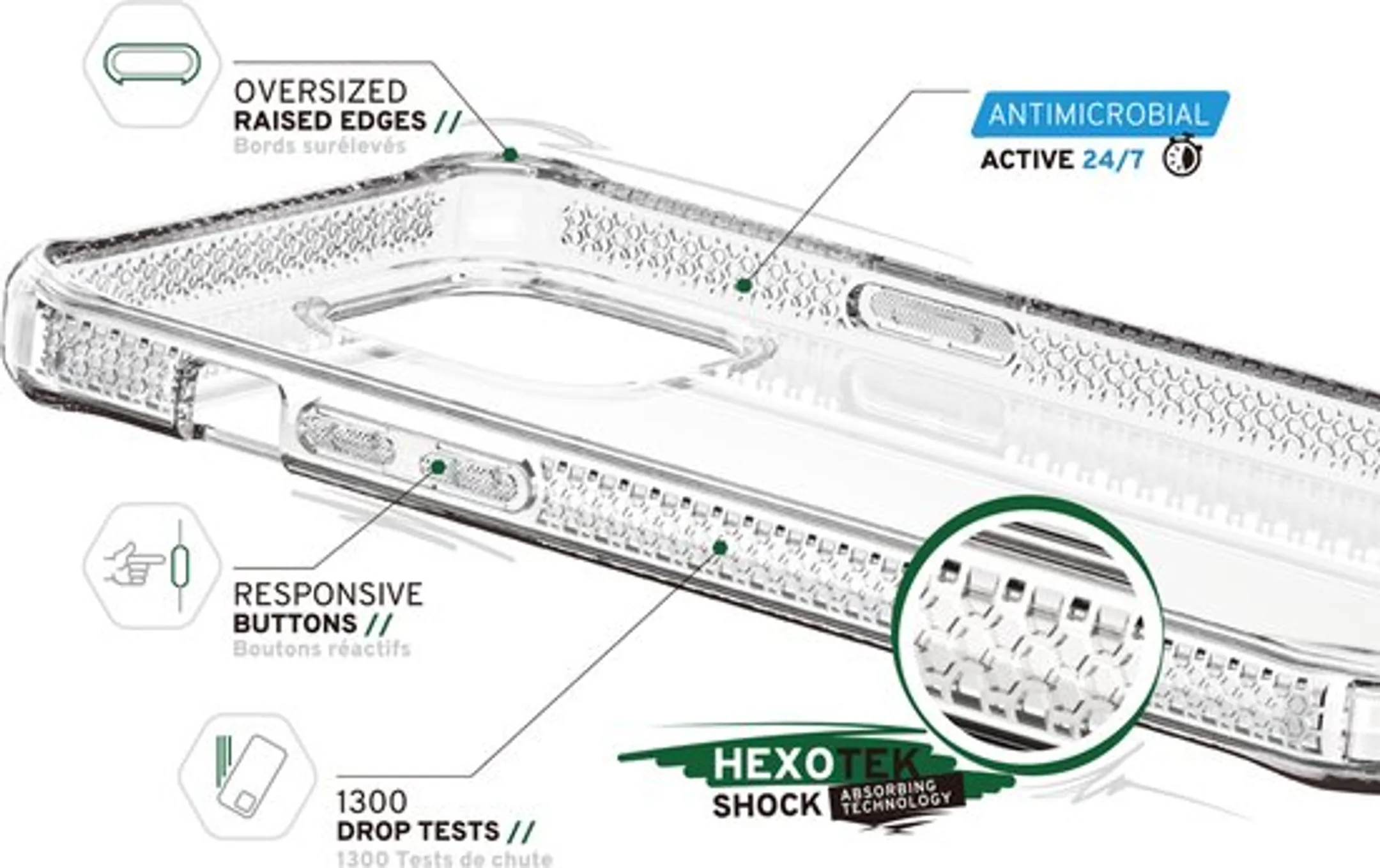 ITskins Schokbestendig Galaxy S24 Telefoonhoesje - Transparant image