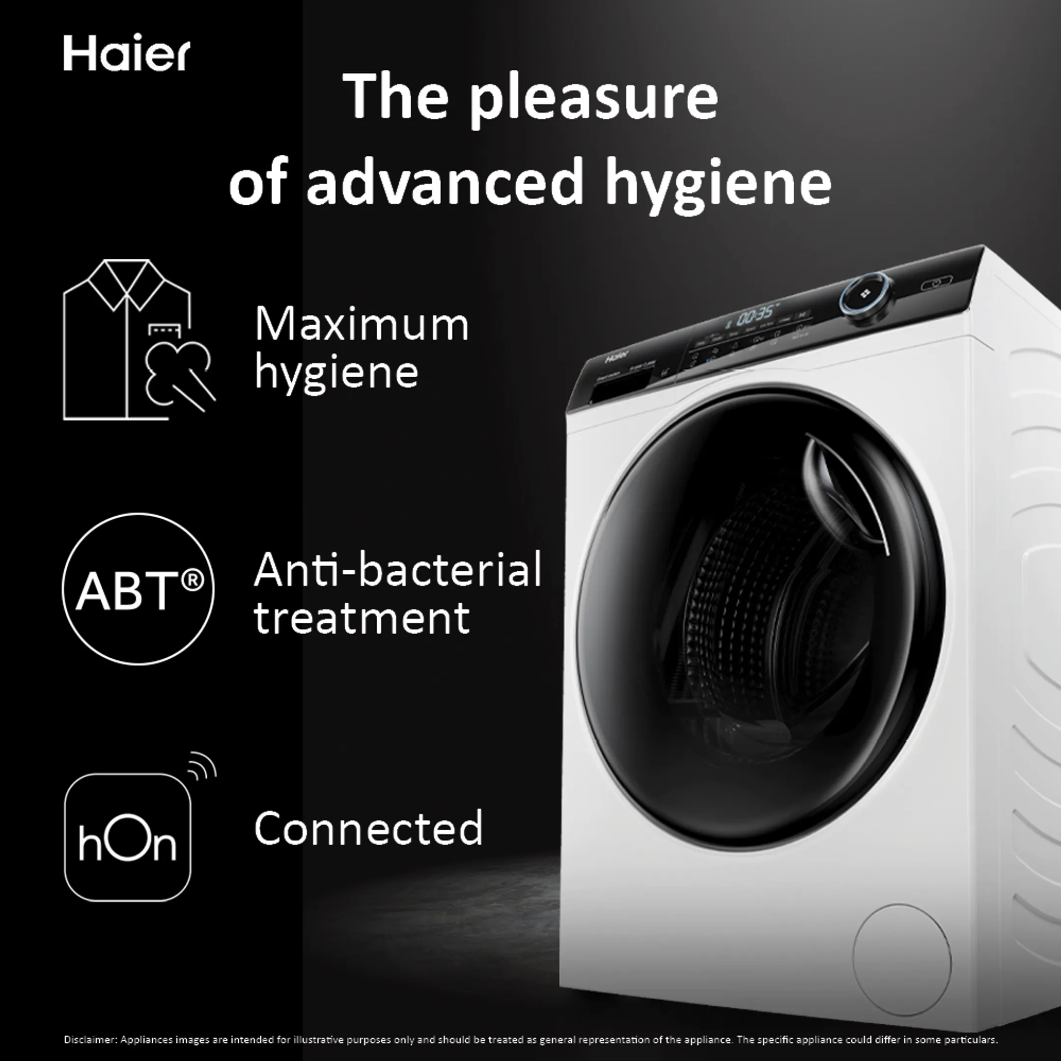 Haier Bundel - Wasmachine HW80-B14959EU1DF Irefresh Connected + Droogkast HD90-A3959E-DF Irefresh Connected image