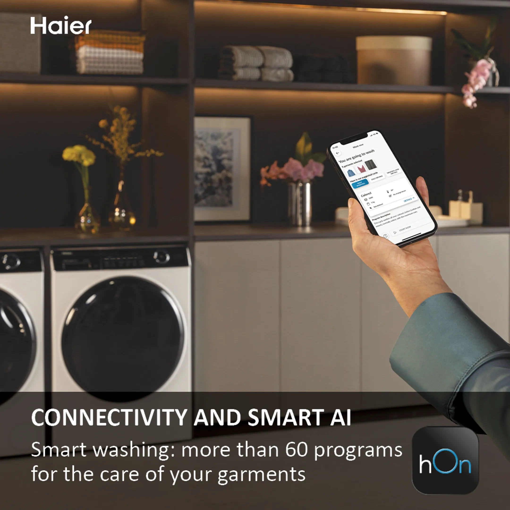 Haier Bundel - Wasmachine HW80-B14959EU1DF Irefresh Connected + Droogkast HD90-A3959E-DF Irefresh Connected image
