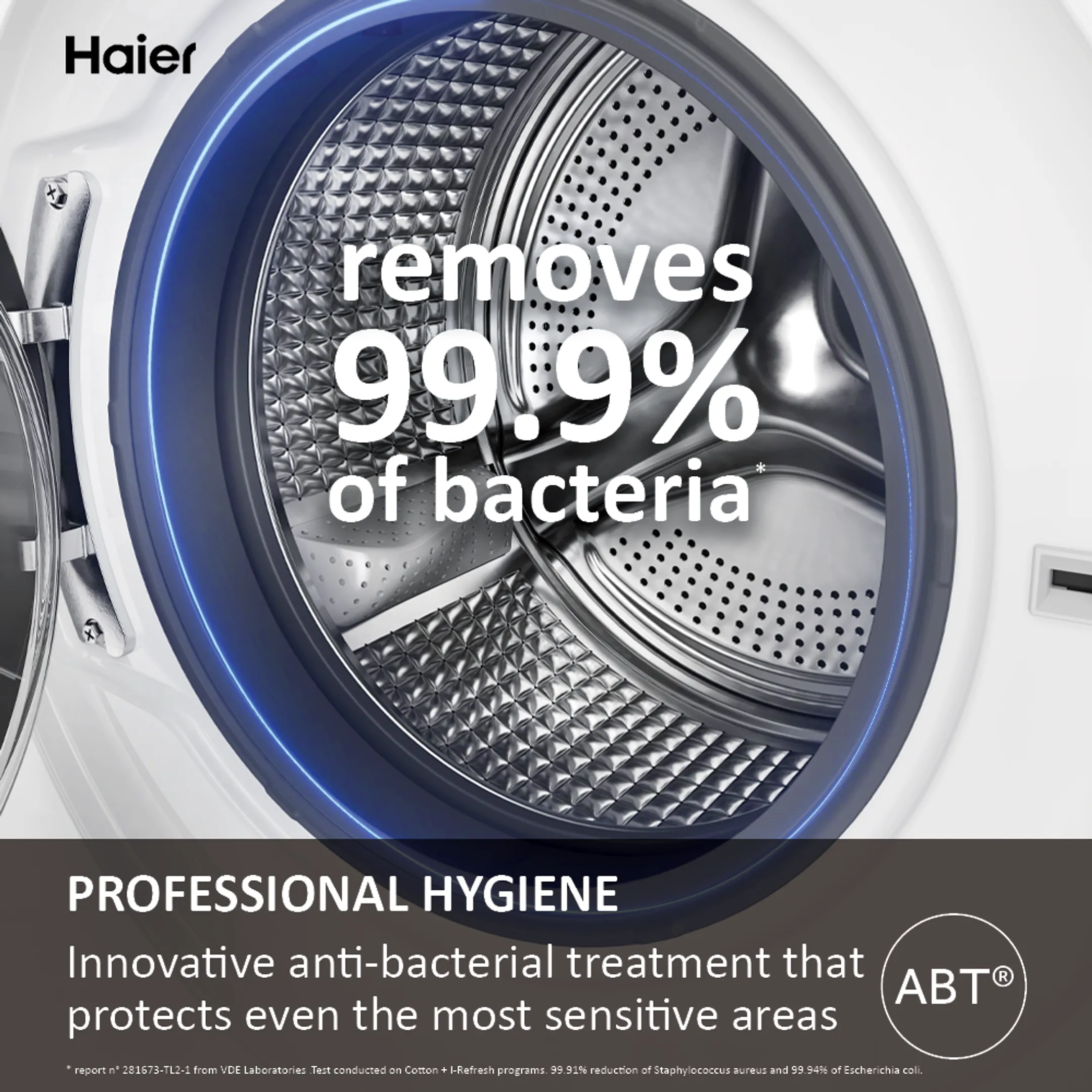 Haier Bundel - Wasmachine HW80-B14959EU1DF Irefresh Connected + Droogkast HD90-A3959E-DF Irefresh Connected image
