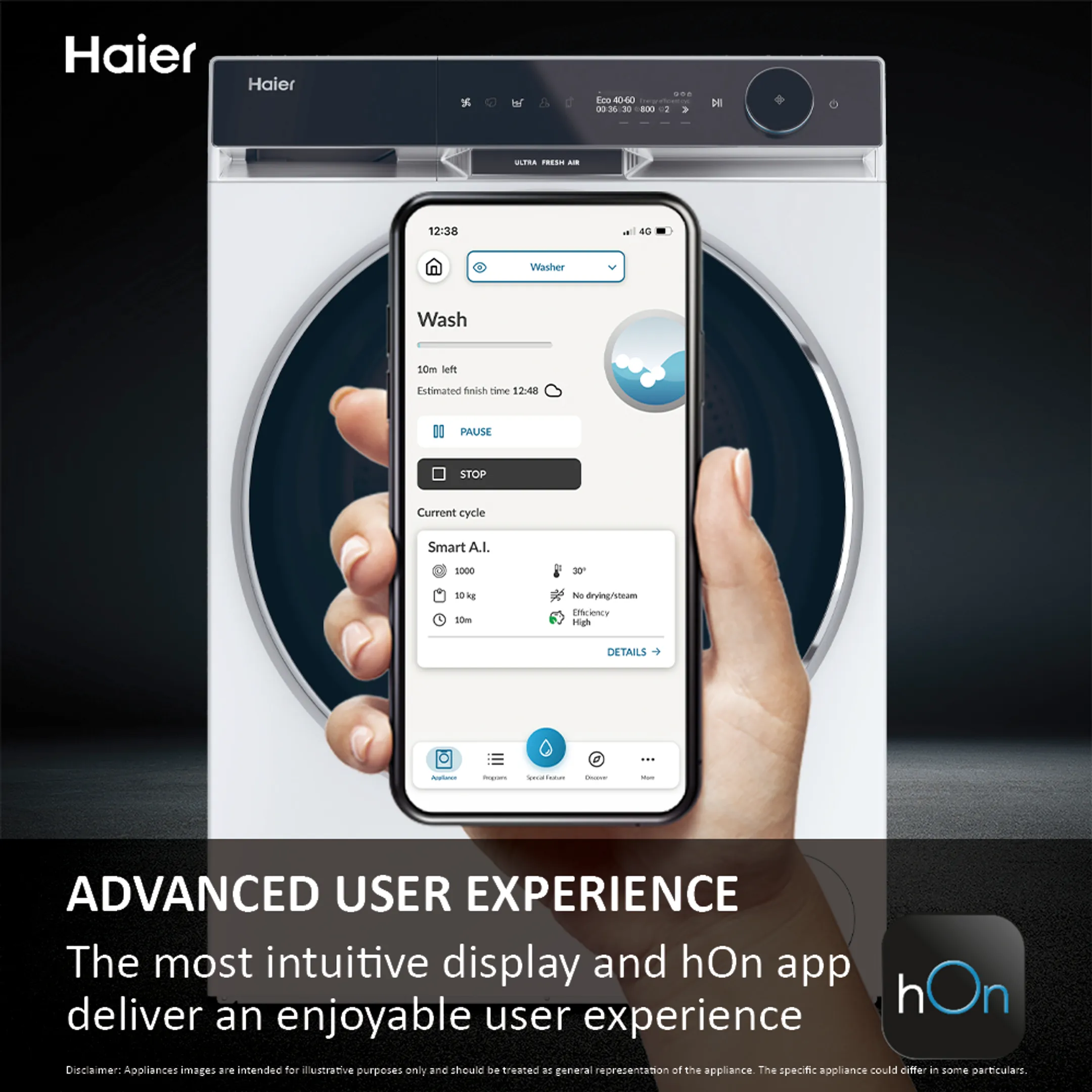 Haier Machine à laver HW110-BD14397U1S Ultrafresh Connected image