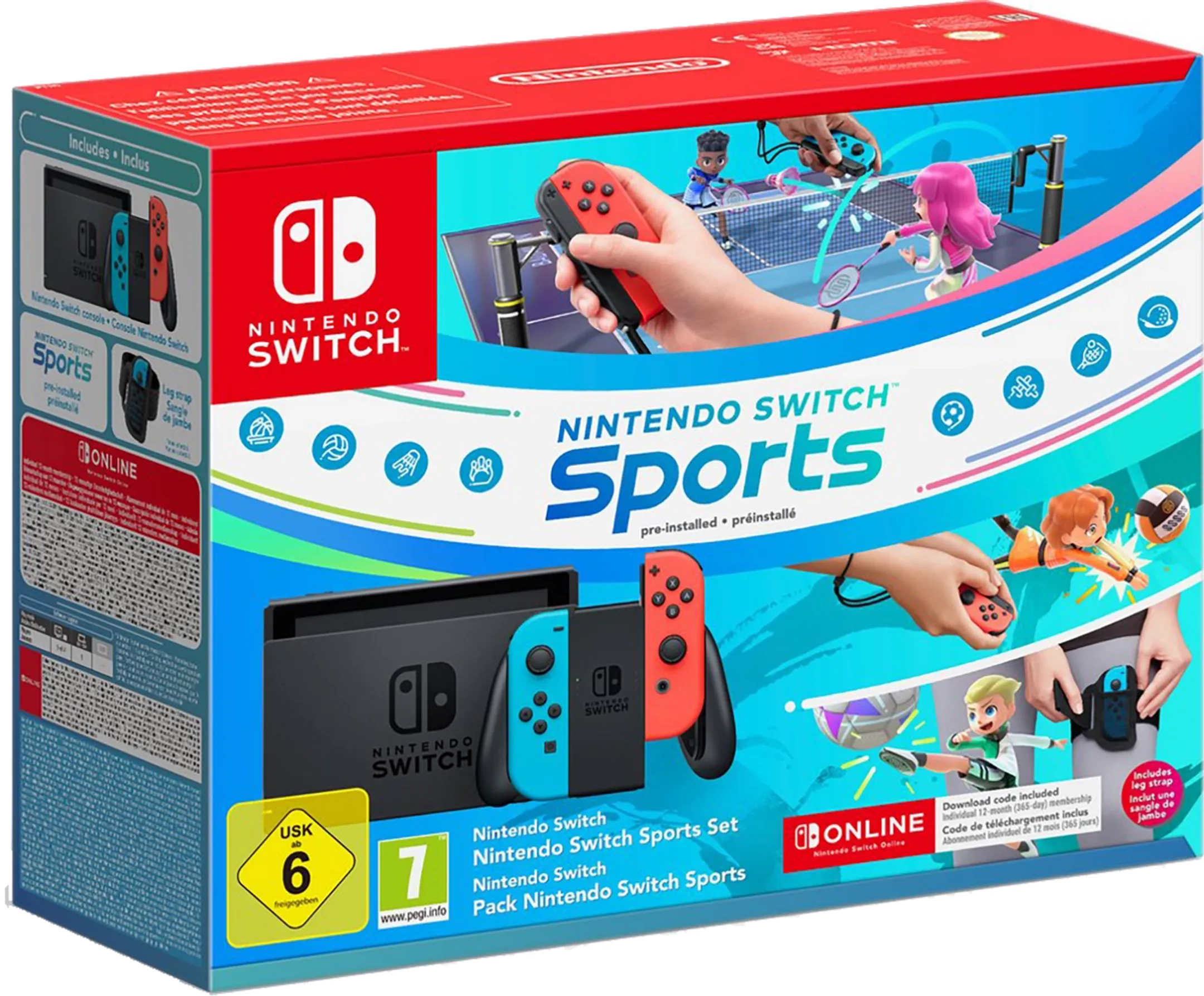 Switch Console + Switch Sports + 12 maanden online